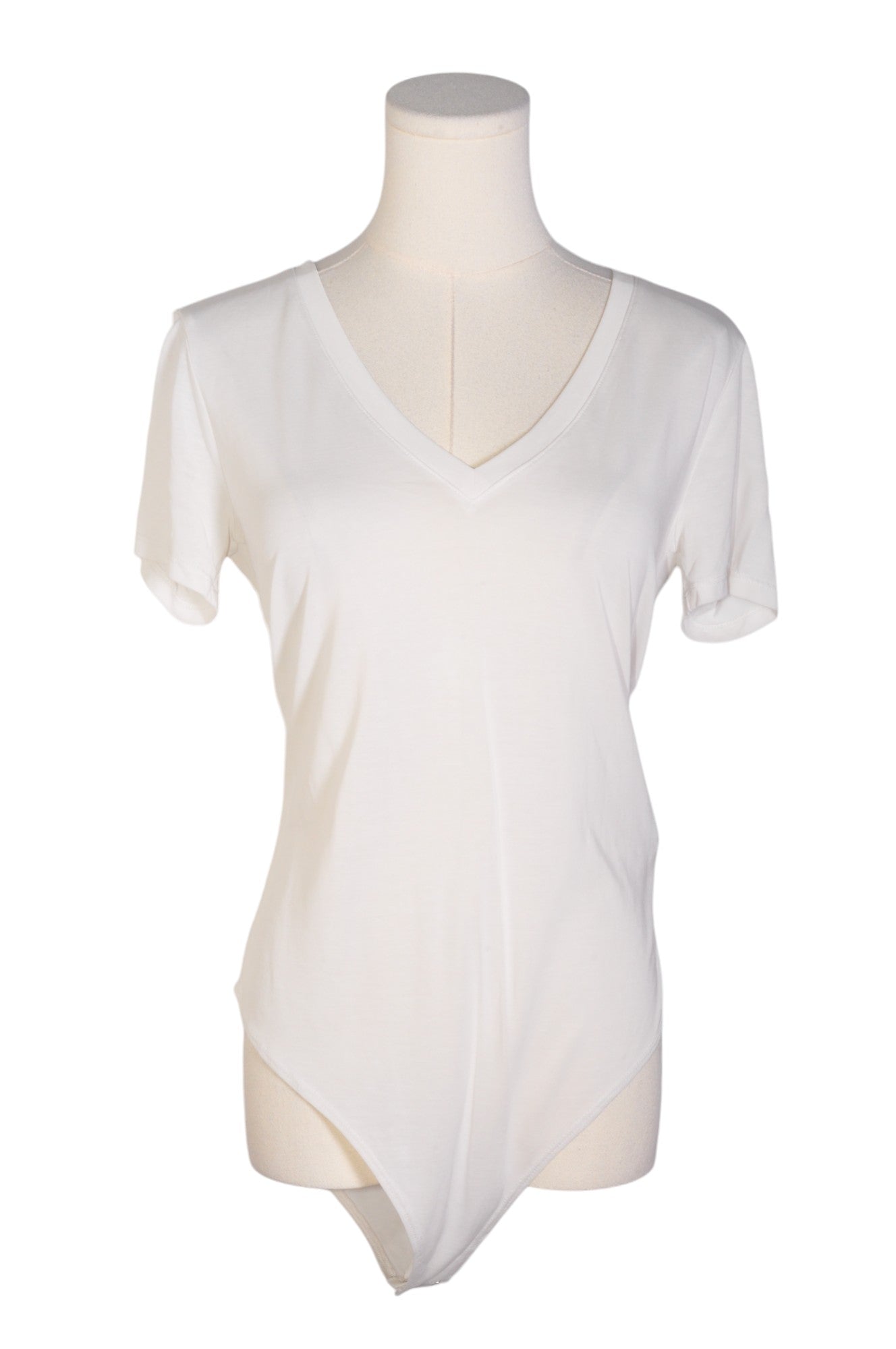 FOREVER 21 Stylish White Regular Fit Women's Bodysuit - Size M