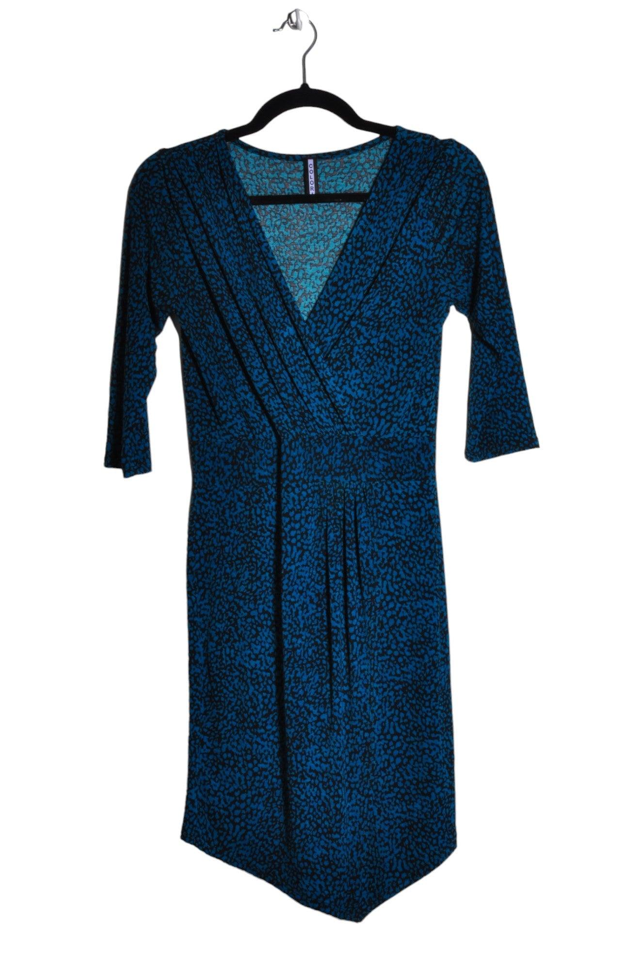 Stylish COLORI Women's Blue Regular Fit High Low Dress - Size M