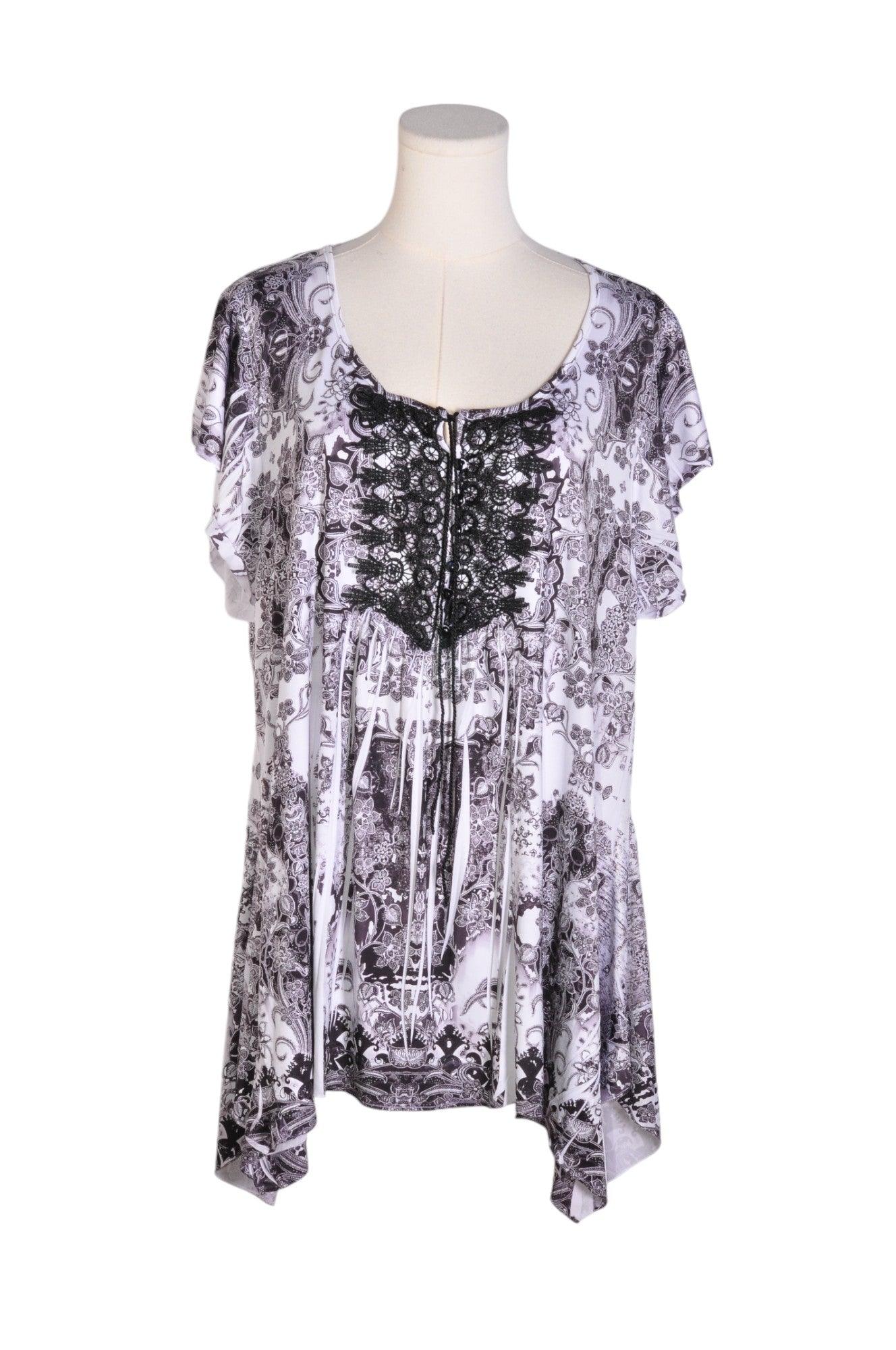 Chic LIVE & LET LIVE Women's Regular Fit White XXL Blouses for Second - Hand Fashion Lovers