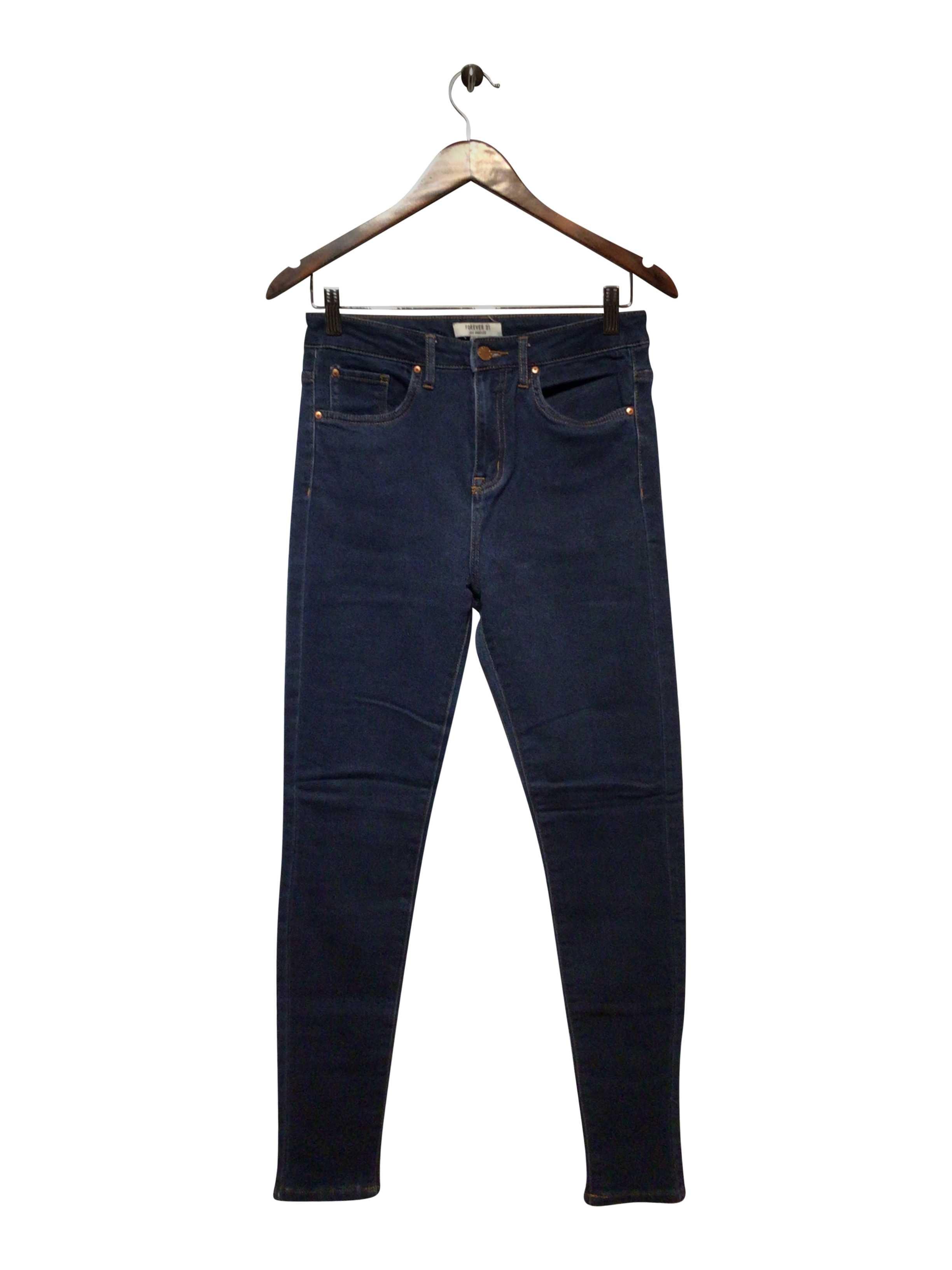 FOREVER 21 Stylish Regular Fit Blue Straight - Legged Jeans Size 27