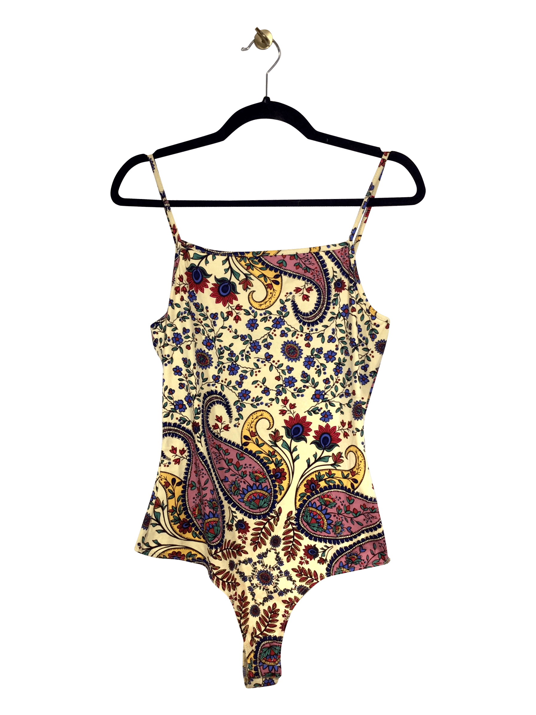 FASHION NOVA Trendy Regular Fit Beige Bodysuit - Size S