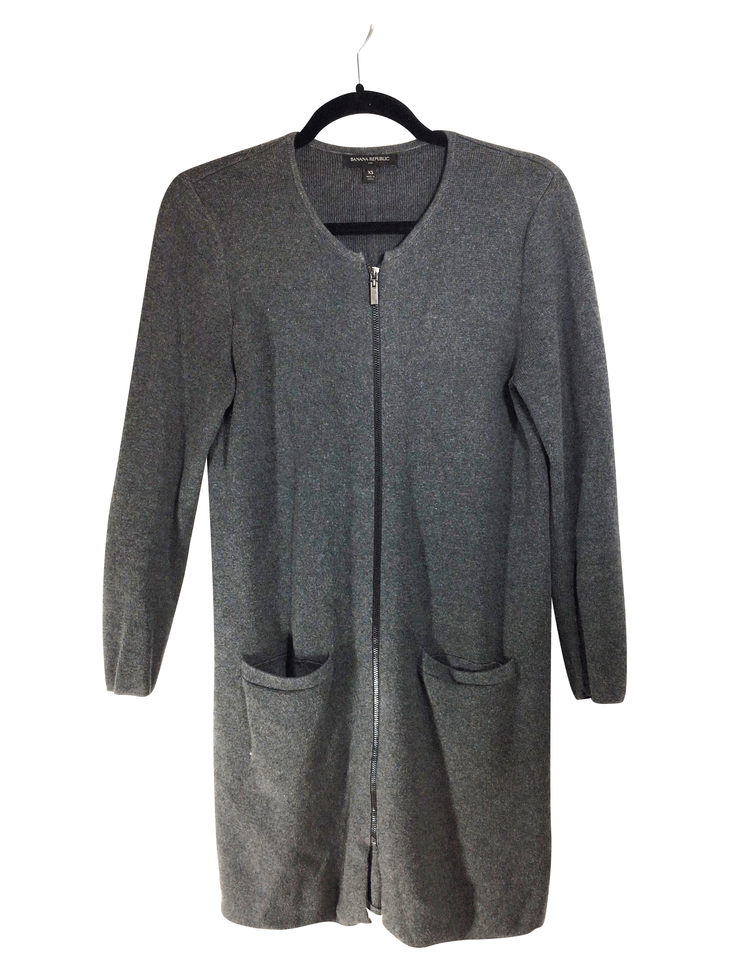 BANANA REPUBLIC Stylish Women's Gray Regular-Fit Shirt Dress - Size XS
