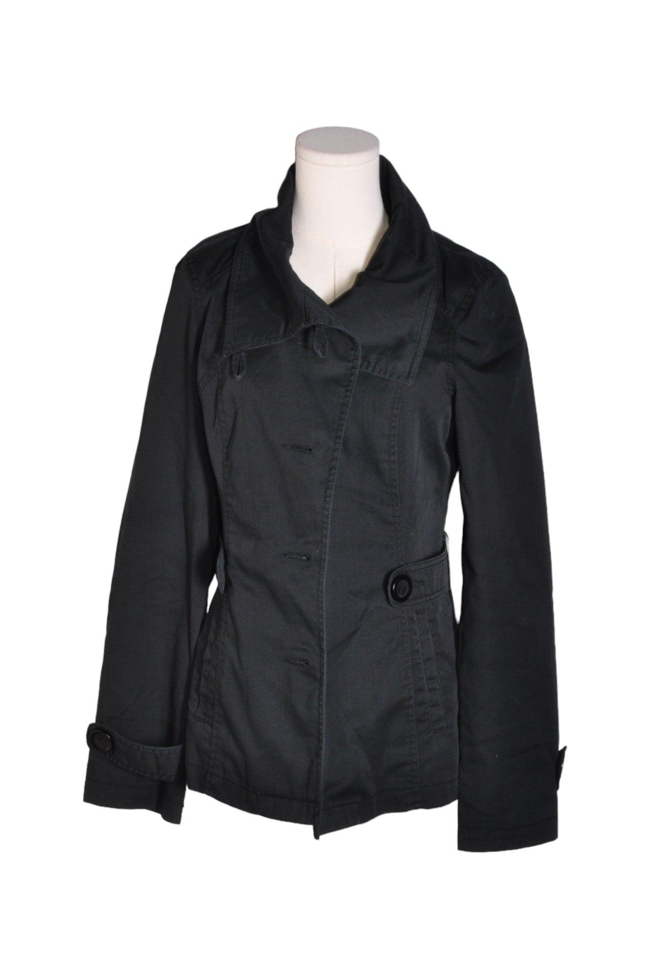 ONLY Women's Stylish Regular Fit Black Coat - Size M