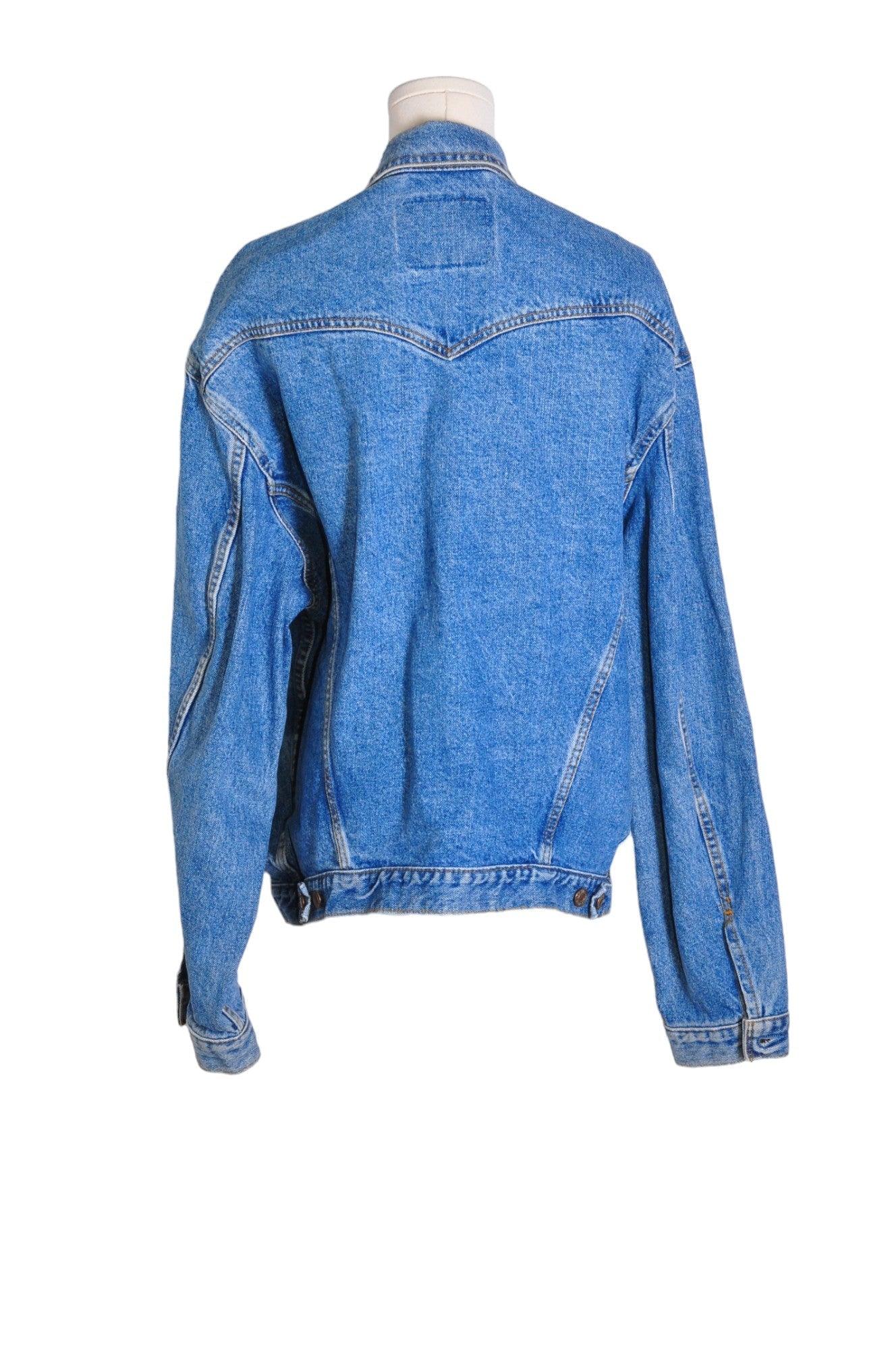 LEVI'S Second Hand Women's Blue Regular Fit Denim Jackets - Size L