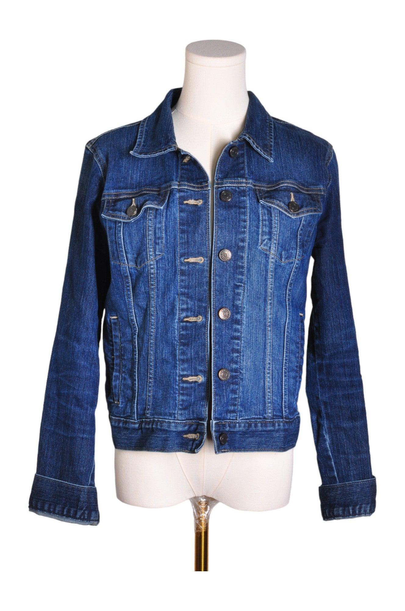 BANANA REPUBLIC Stylish Women's Blue Regular-Fit Denim Jackets - Size M