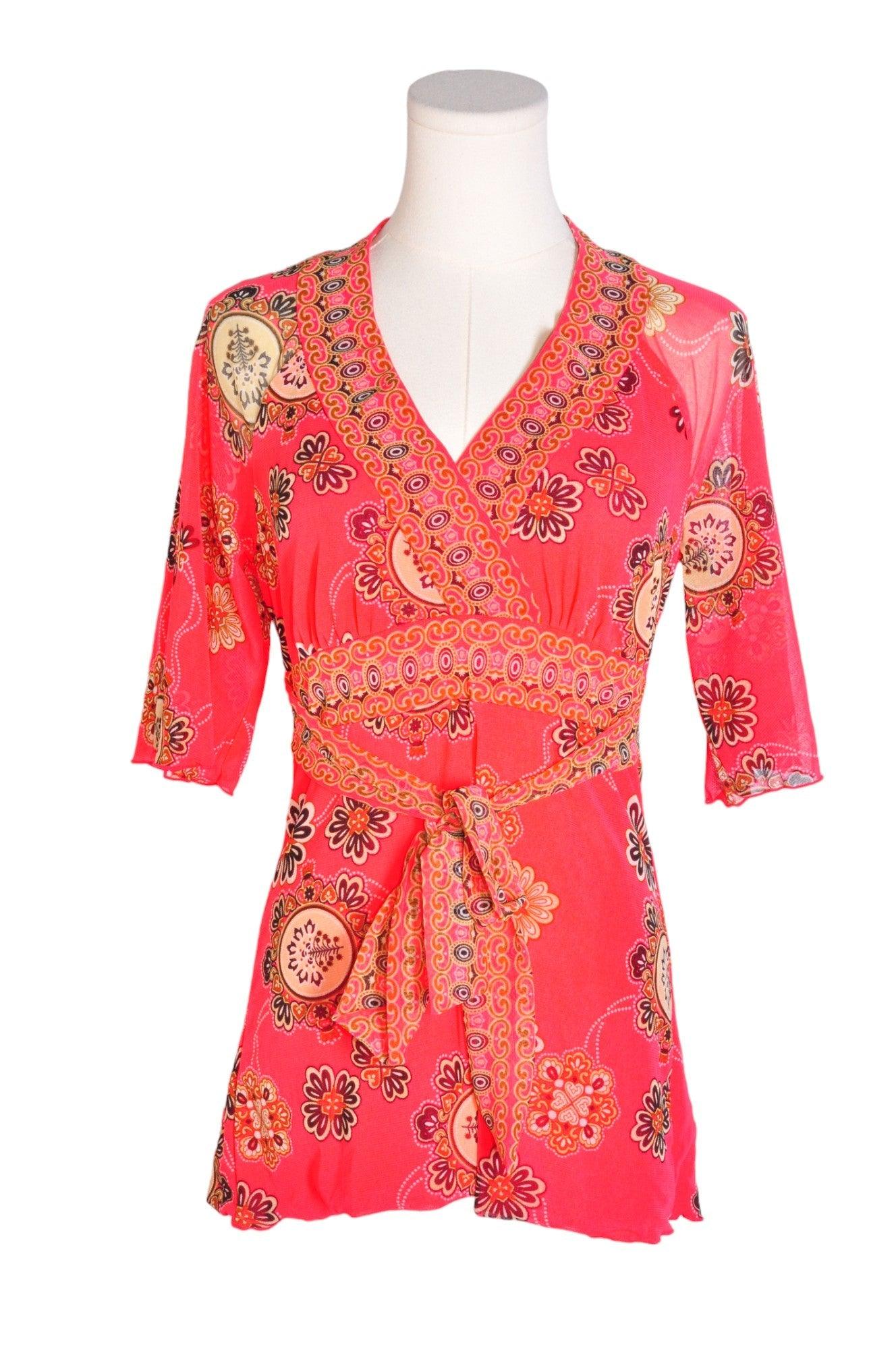Stylish INTERNATIONAL CONCEPTS Regular Fit Red Women's Blouses - Size M