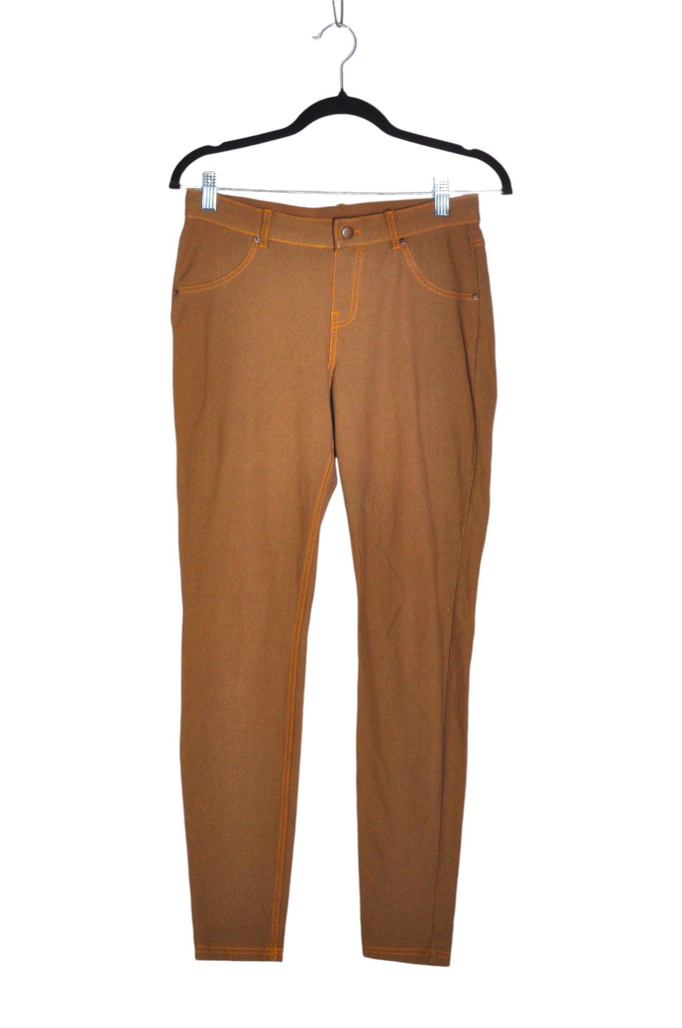 Stylish HUE Women's Regular Fit Brown Work Pants - Size M