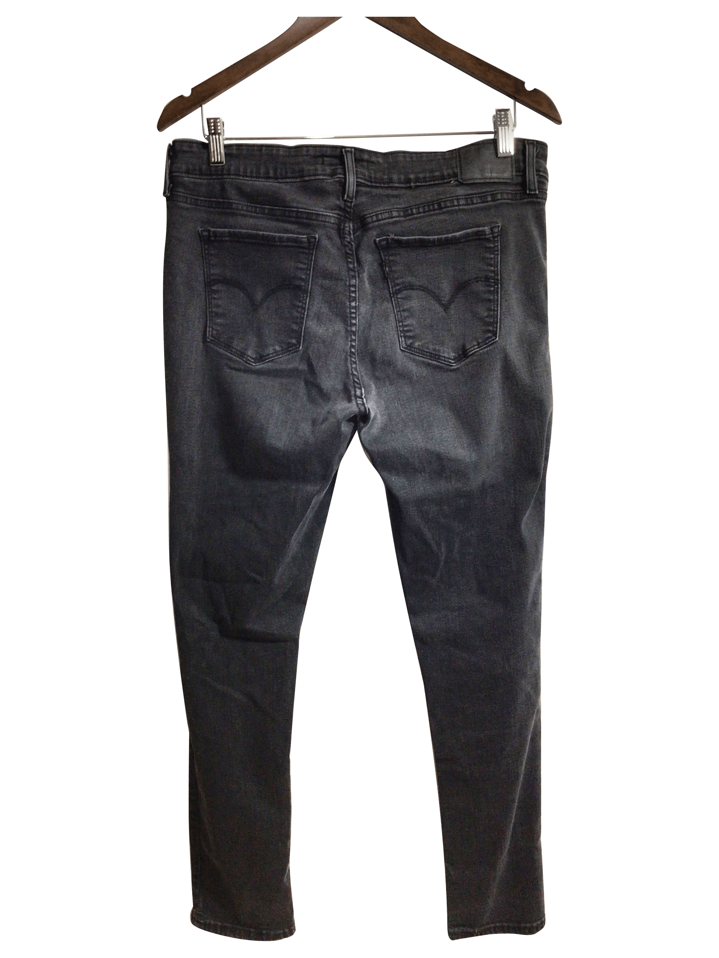 LEVI'S Stylish Women's Black Regular Fit Straight-Legged Jeans - Size 33