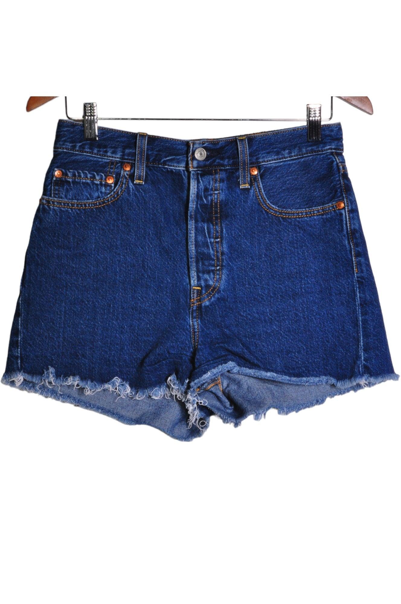 LEVI'S Second Hand Blue Women's Regular Fit Denim Shorts Size 28