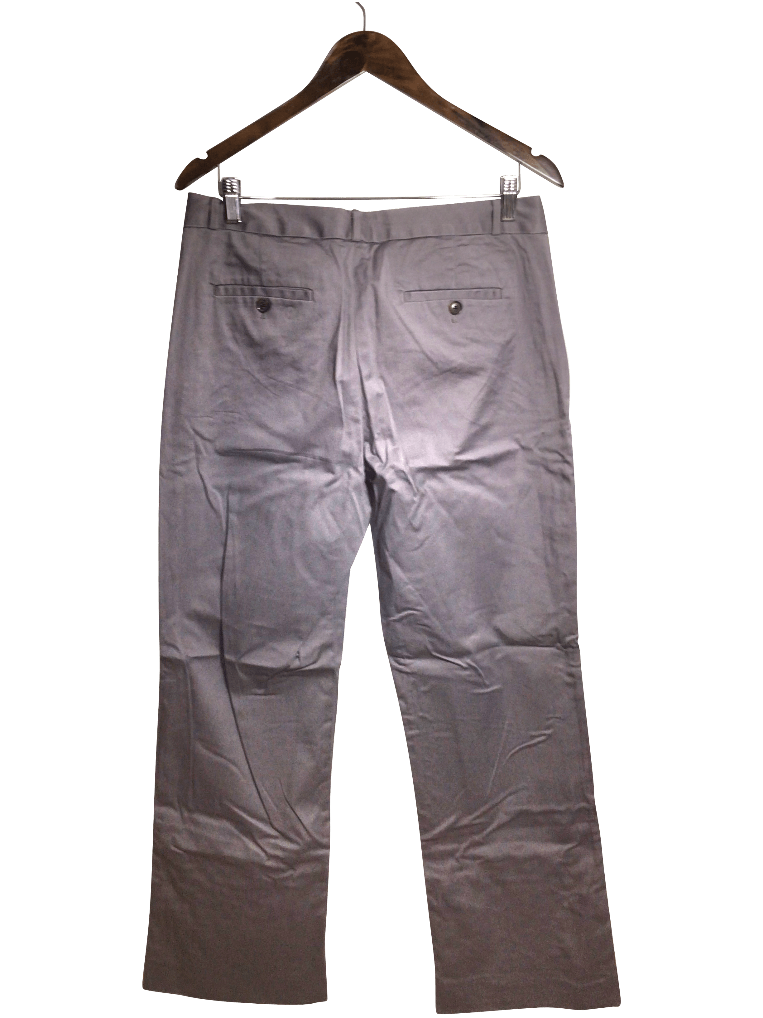 BANANA REPUBLIC Stylish Women's Gray Regular-Fit Size 12 Second-Hand Work Pants