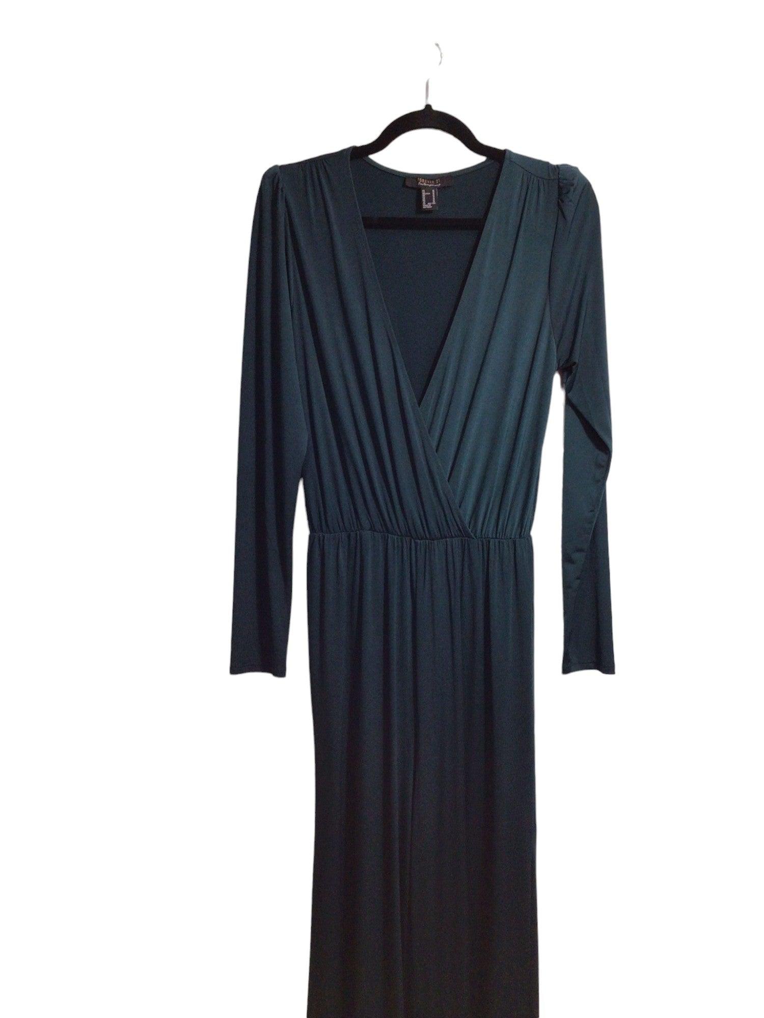FOREVER 21 Stylish Women's Green Regular Fit Maxi Dress - Size M