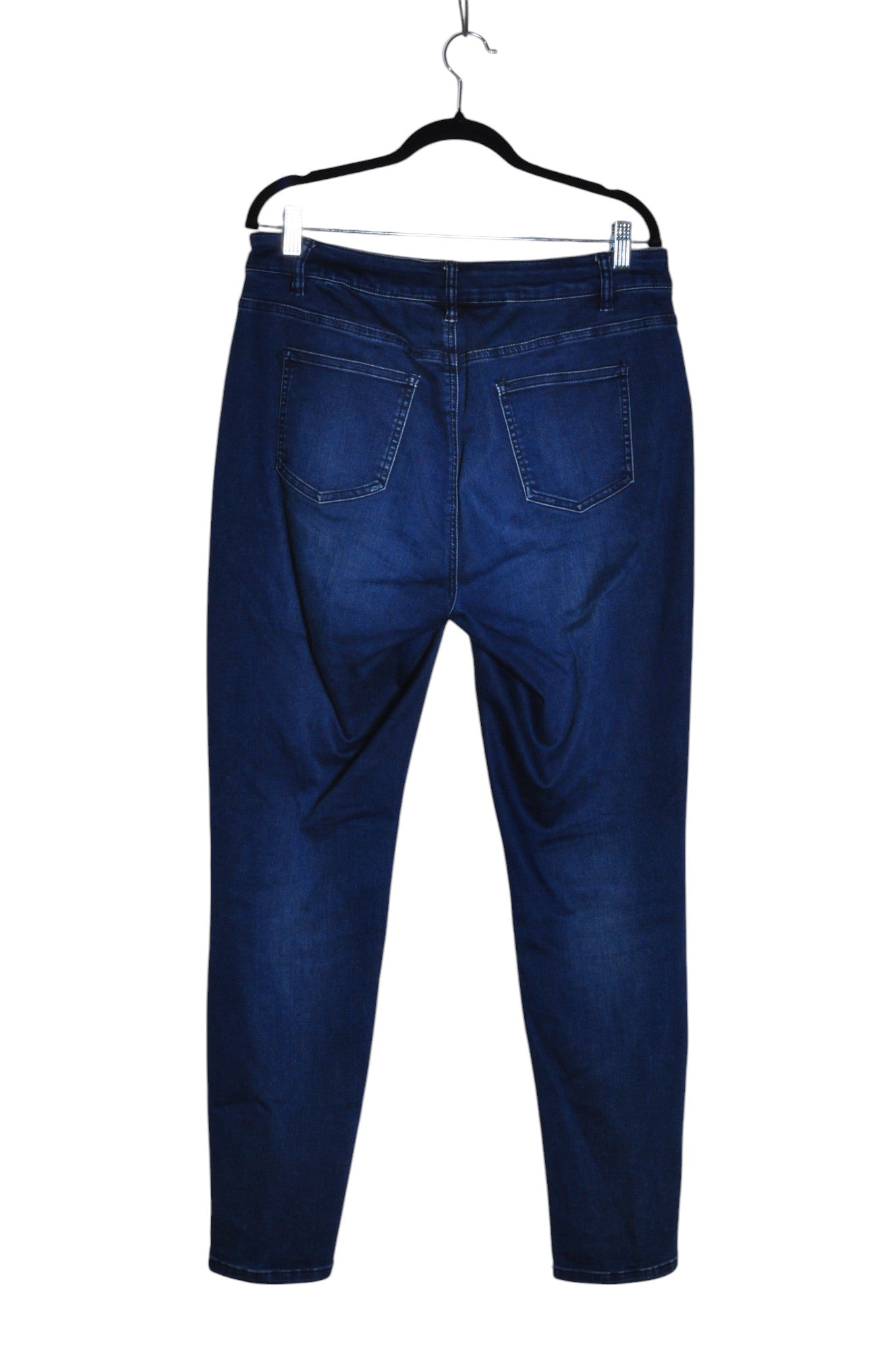 CHARLIE Stylish Women's Blue Straight-Legged Regular Fit Jeans - Size 12