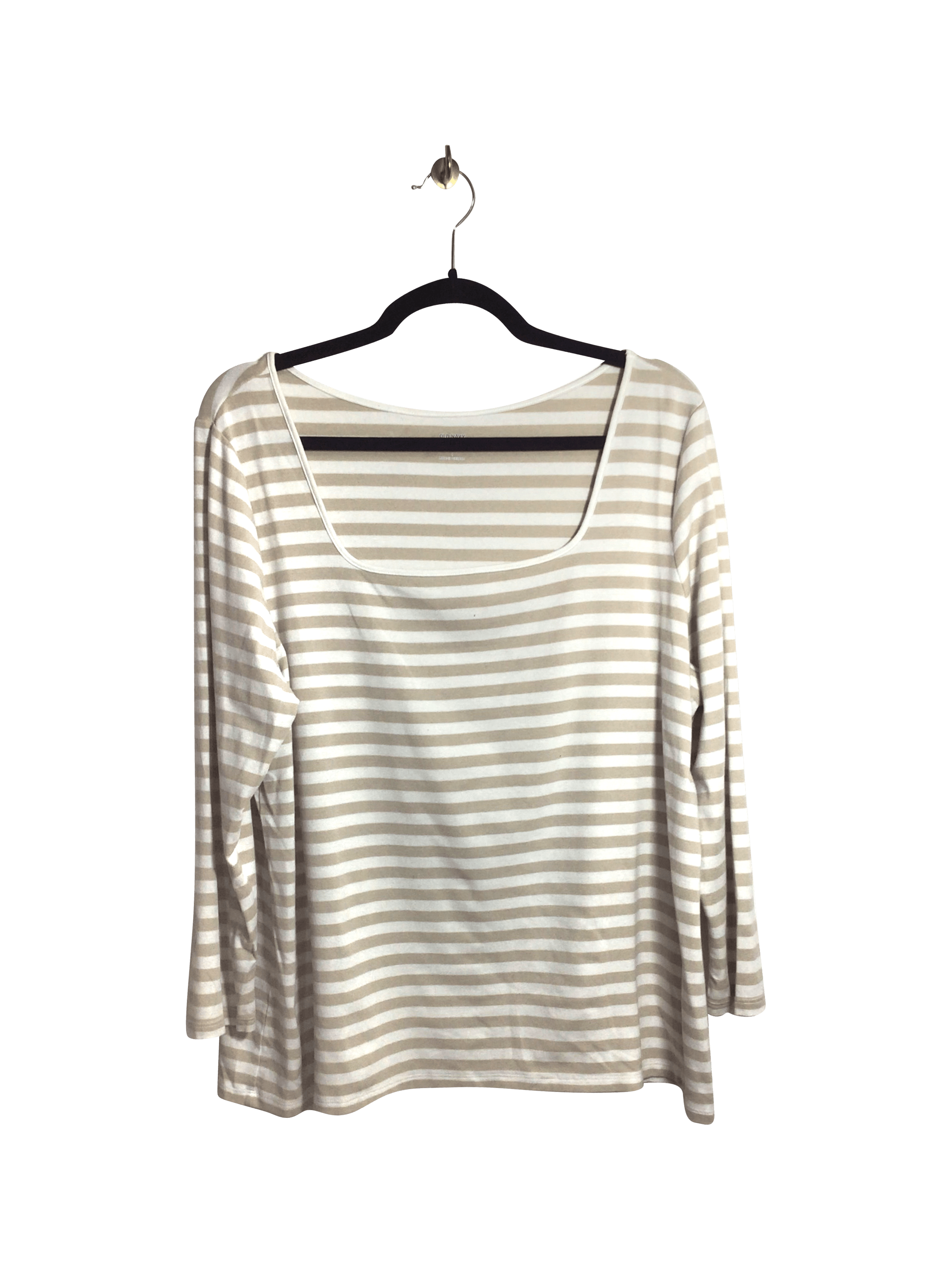 OLD NAVY Stylish Women's Regular Fit White XXL Long-Sleeve T-Shirts