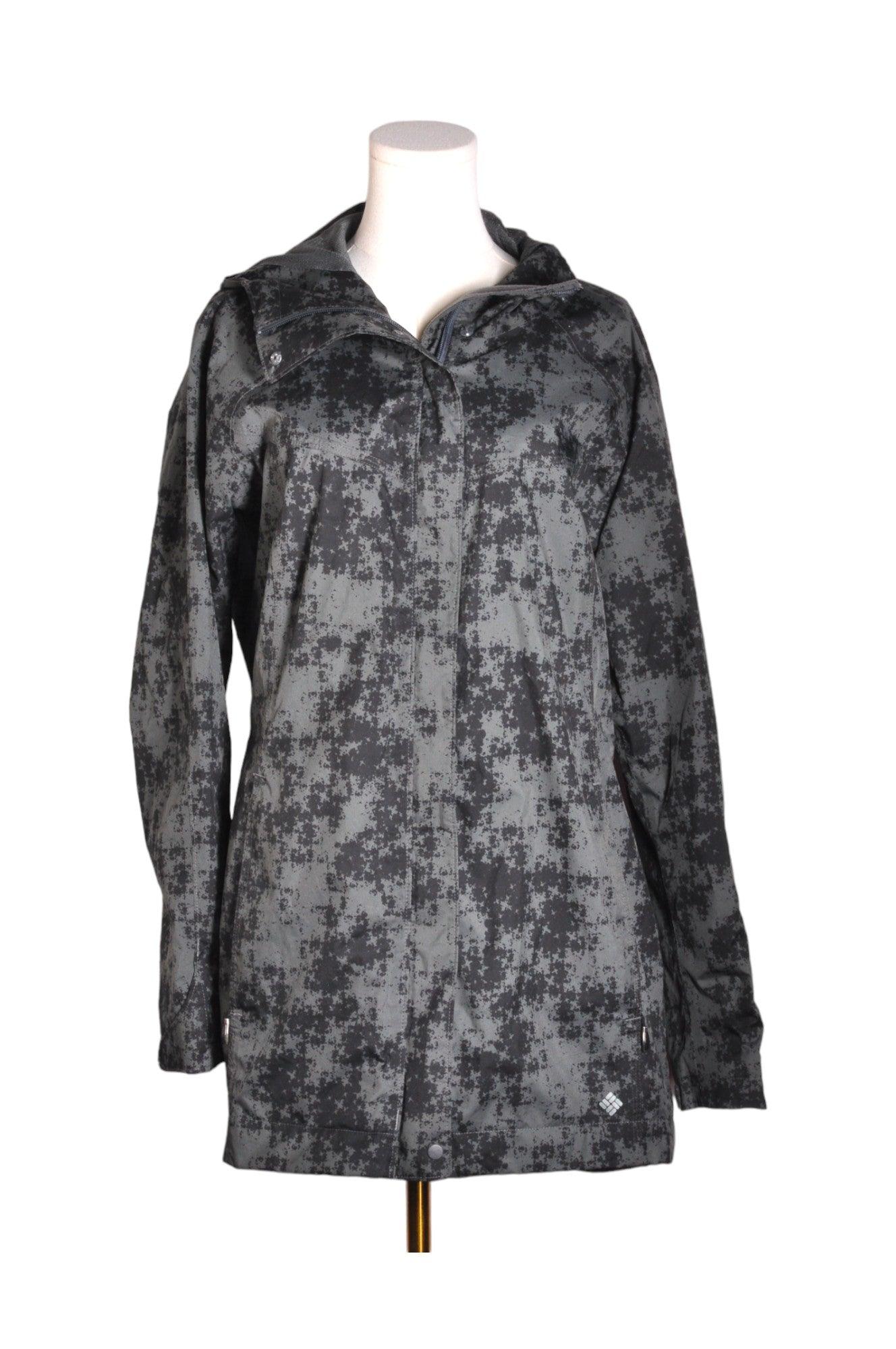 COLUMBIA Stylish Gray Regular - fit Women's Coat in Size L