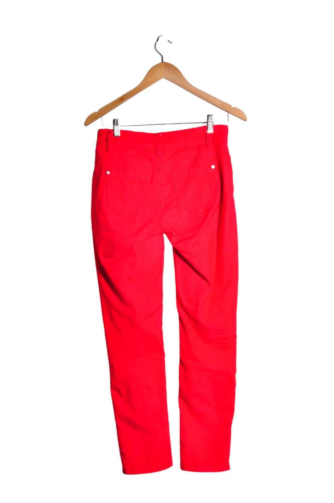 PARASUCO Stylish Women's Red Straight-Legged Regular Fit Jeans - Size 2