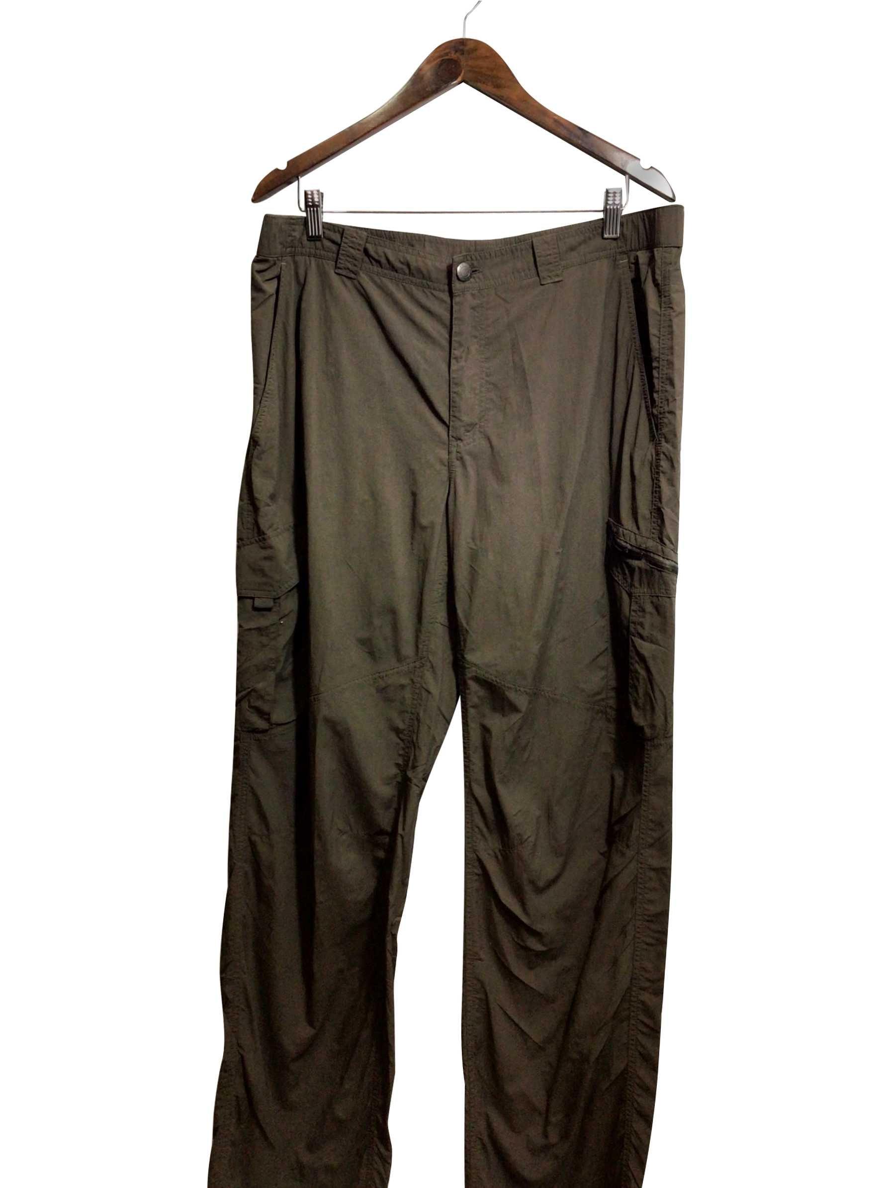 COLUMBIA Men's Regular Fit Ankle-Length Green Pant - Size 38x32