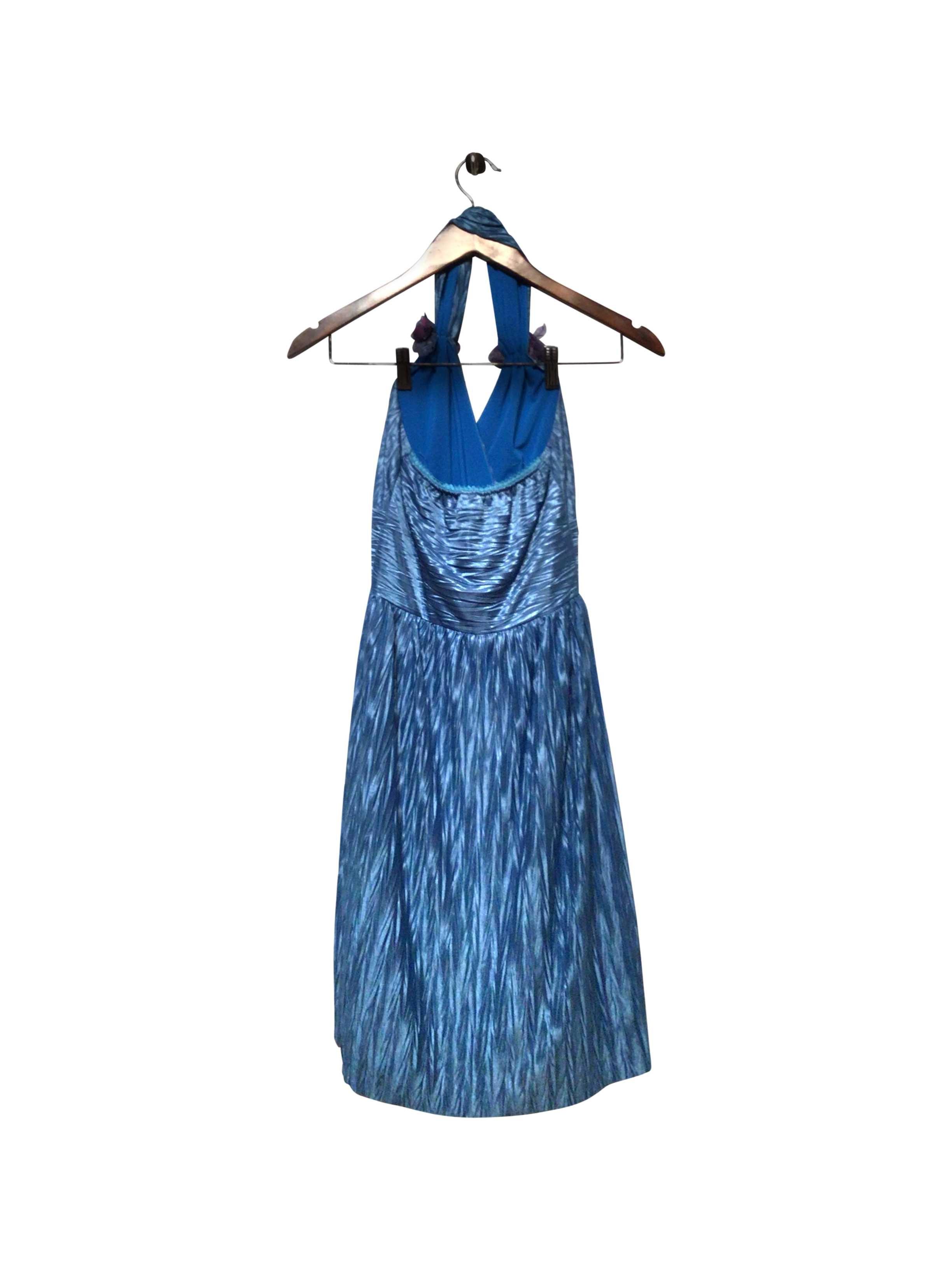 Fashionable Second - hand Blue Regular Fit Ankle - Length Sleeveless Shift Dress - Size S