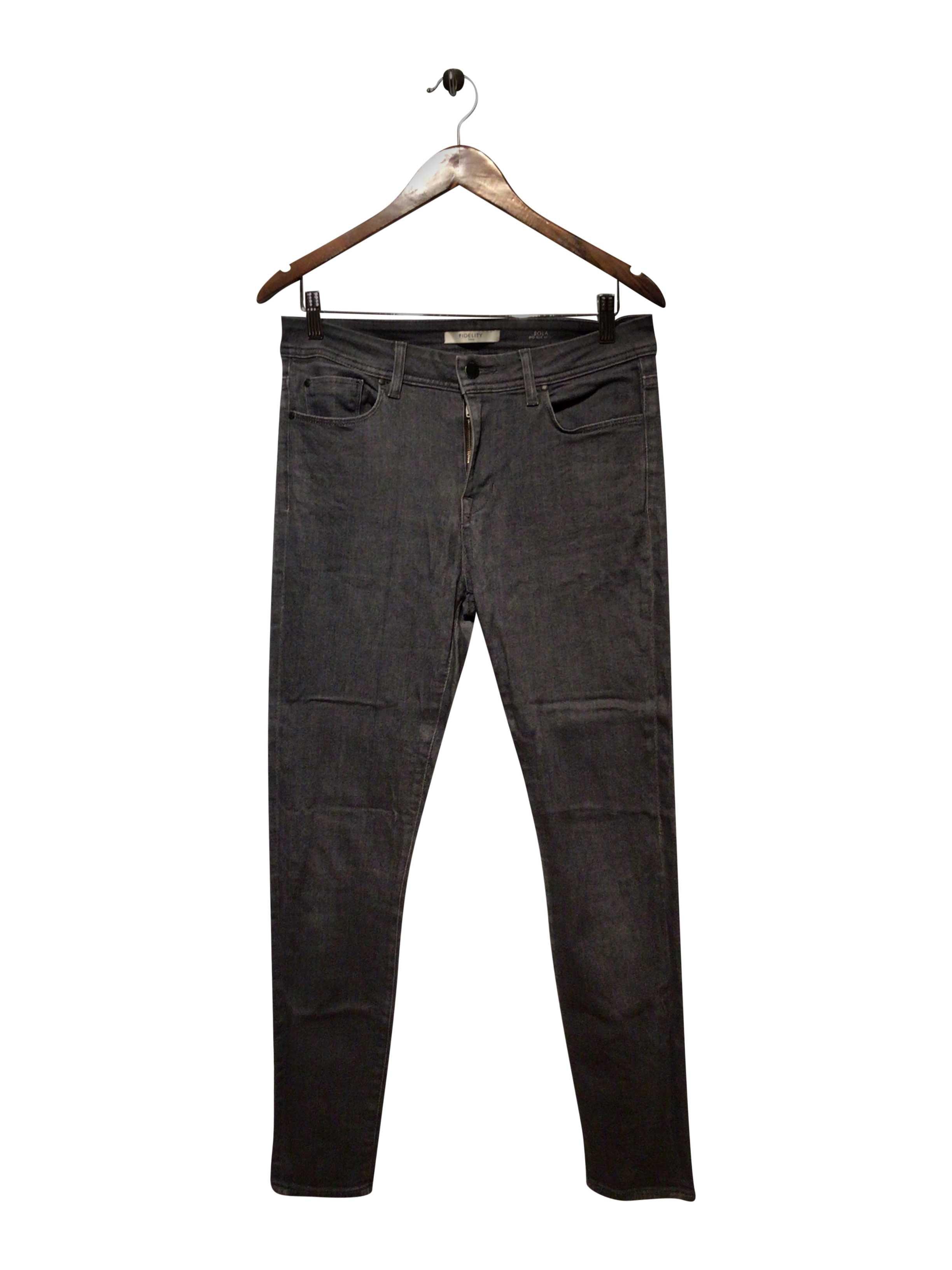 FIDELITY DENIM Stylish Regular Fit Black Straight - Legged Jean Size 29