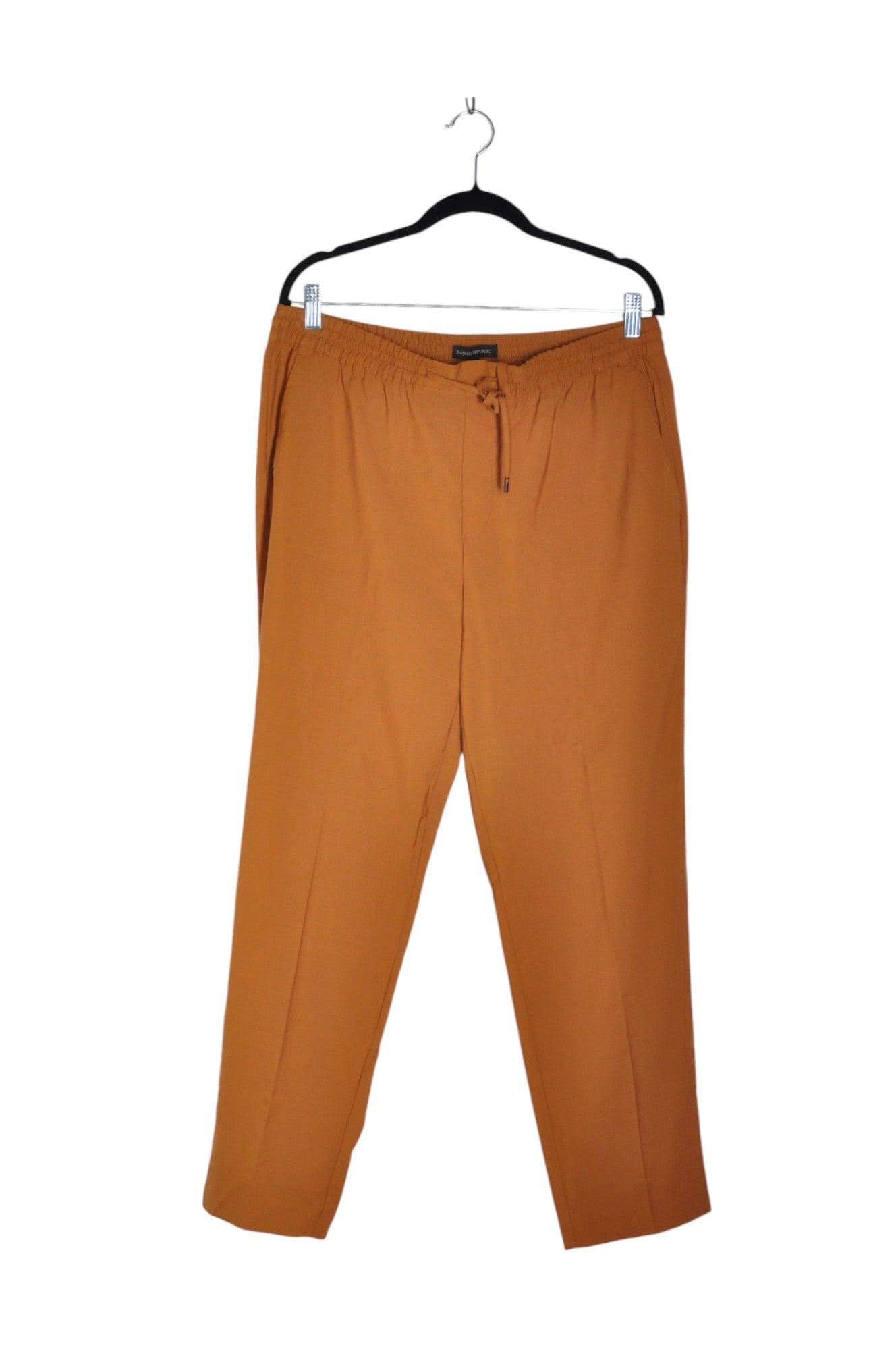 BANANA REPUBLIC Stylish Women's Brown Regular-Fit Work Pants - Size L