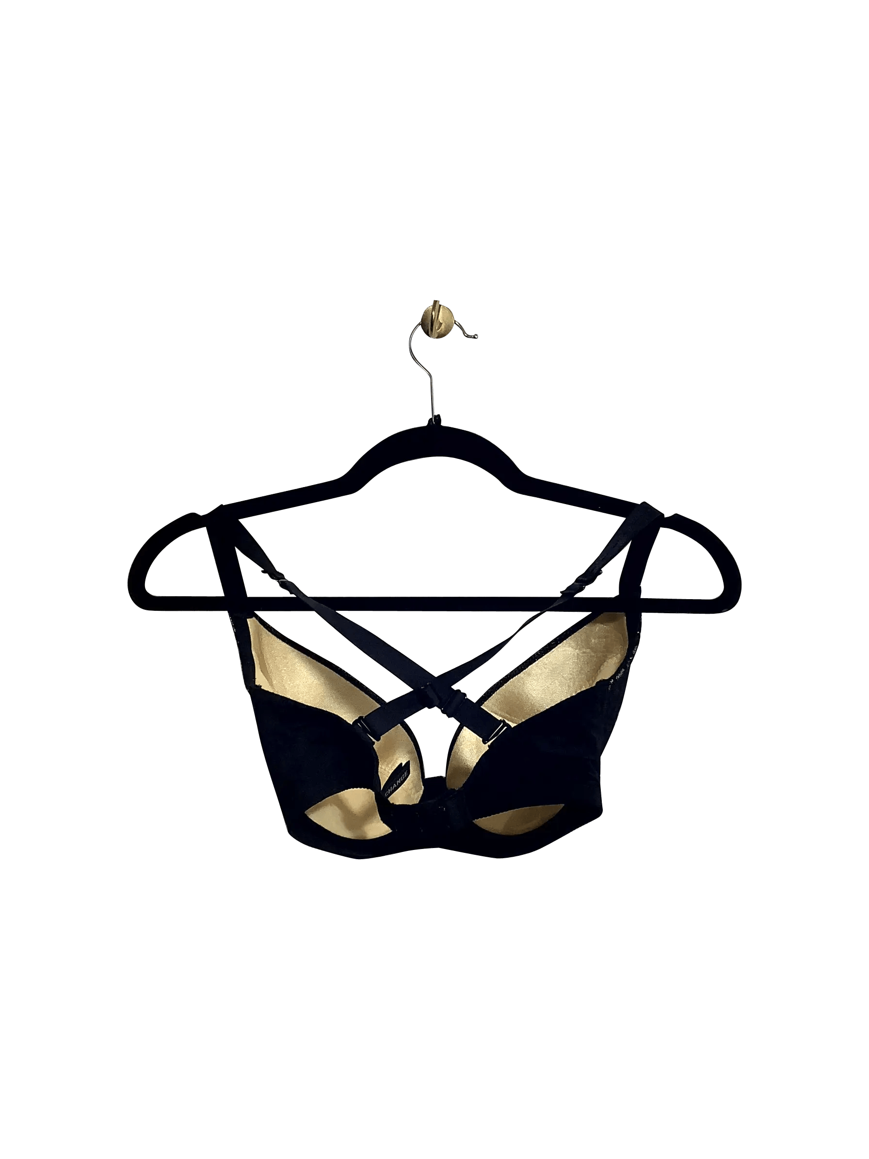Stylish Second - hand Black CHANGE Bra in Size 30H