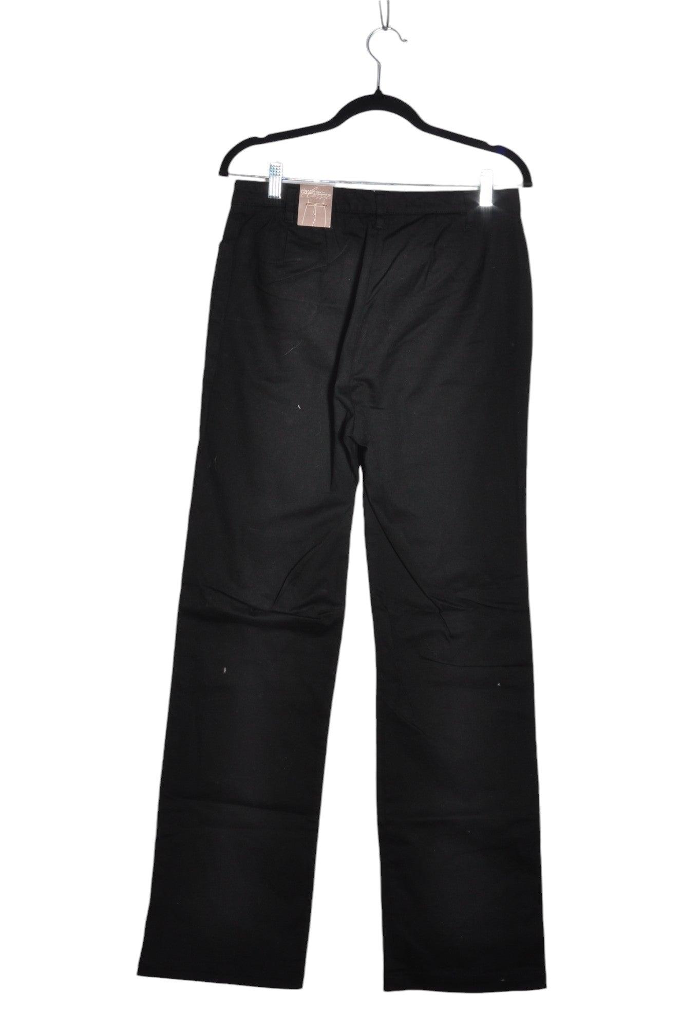 COTTON GINNY Stylish Women's Black Regular-Fit Straight-Legged Jeans - Size 9