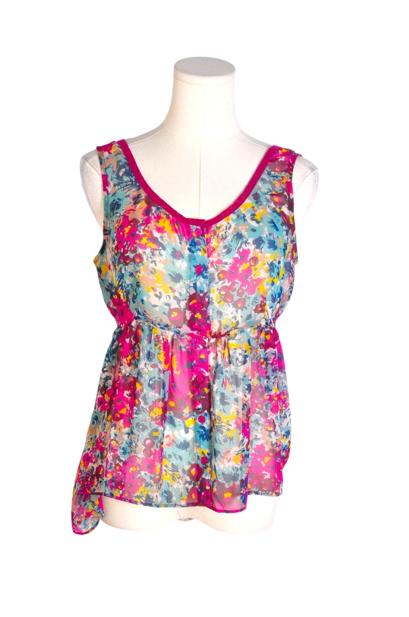FOREVER 21 Stylish Pink Regular Fit Women's Blouses - Size M