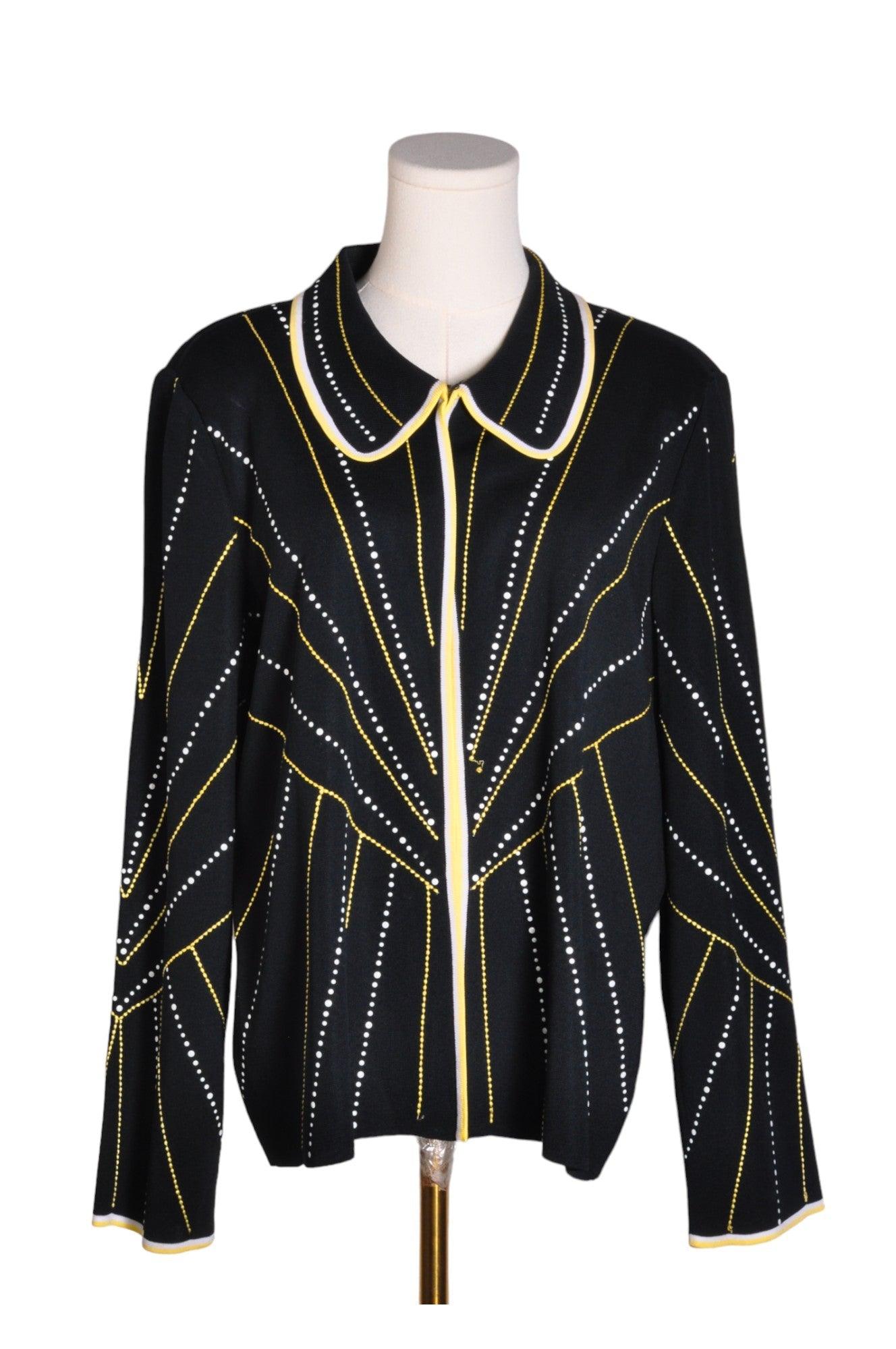 Stylish MING WANG Black Regular-Fit Blazer in XL Size