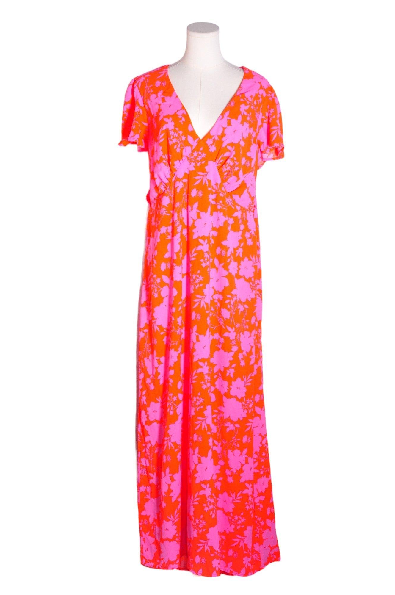 FASHION NOVA Stylish Women's Orange Maxi Dress - Regular Fit, Size 1X