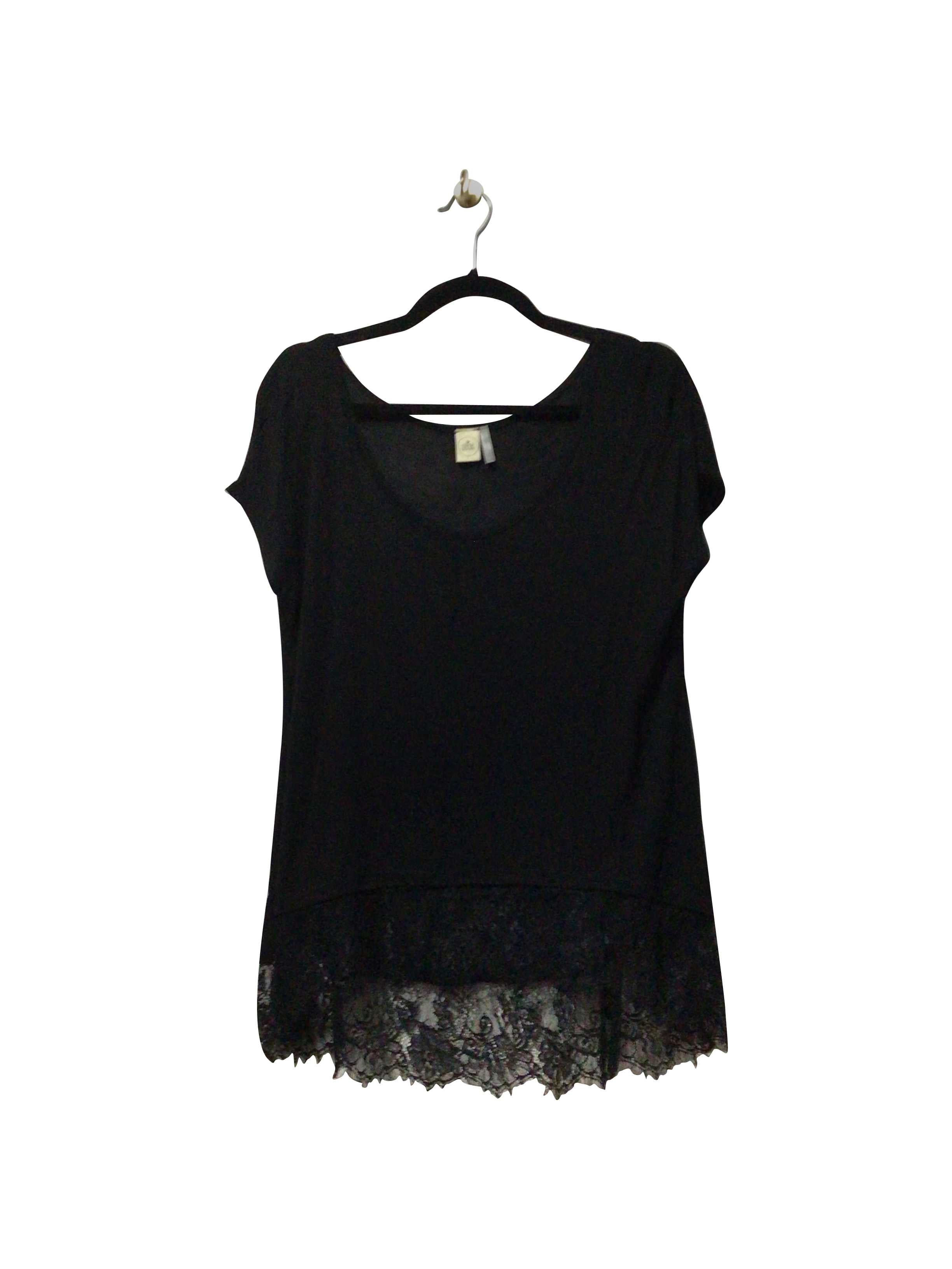 Stylish PAPER CRANE Regular Fit Black Blouse - Size S