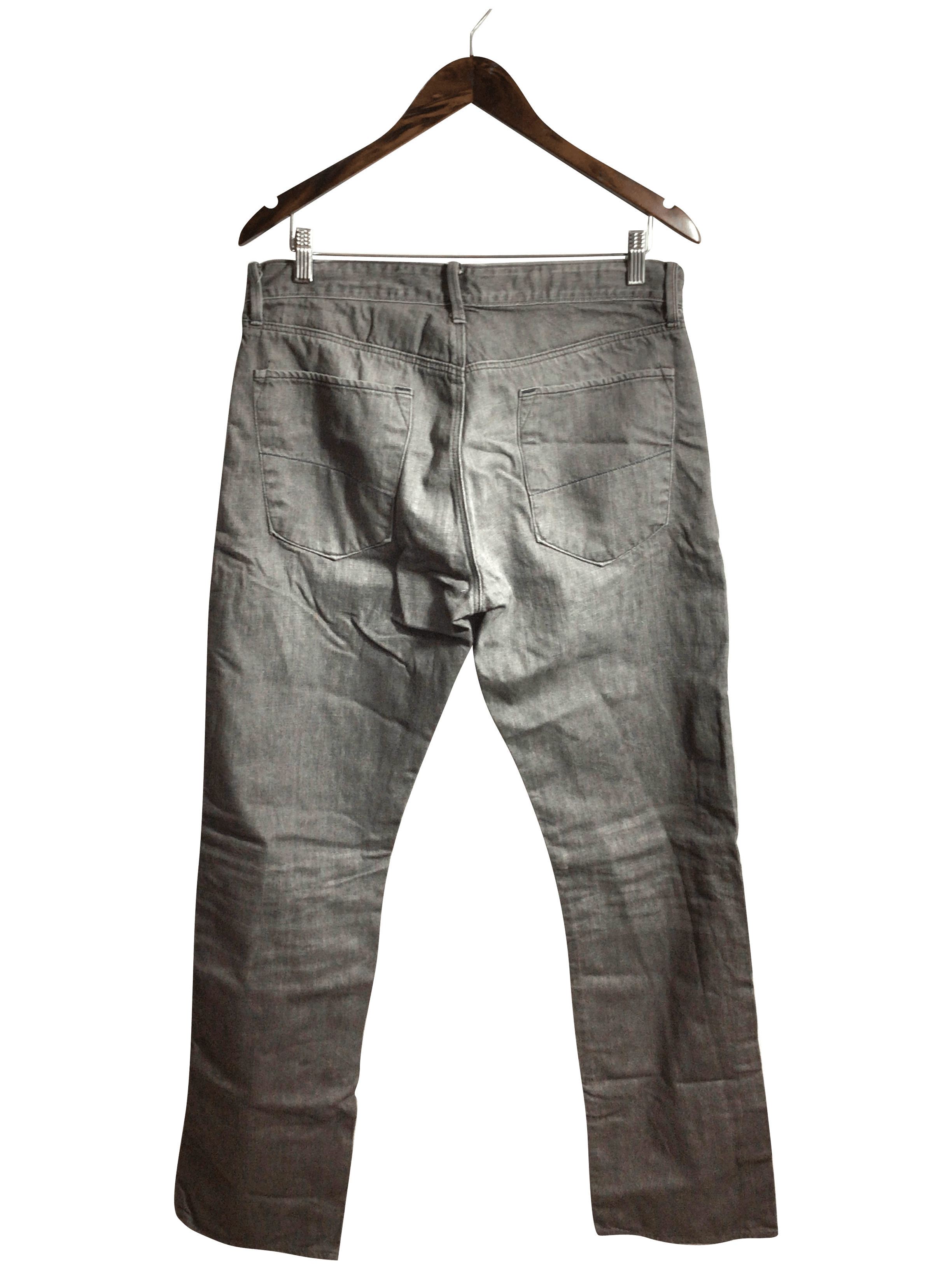 BANANA REPUBLIC Stylish Women's Gray Regular Fit Straight-Legged Jeans - Size 33x32