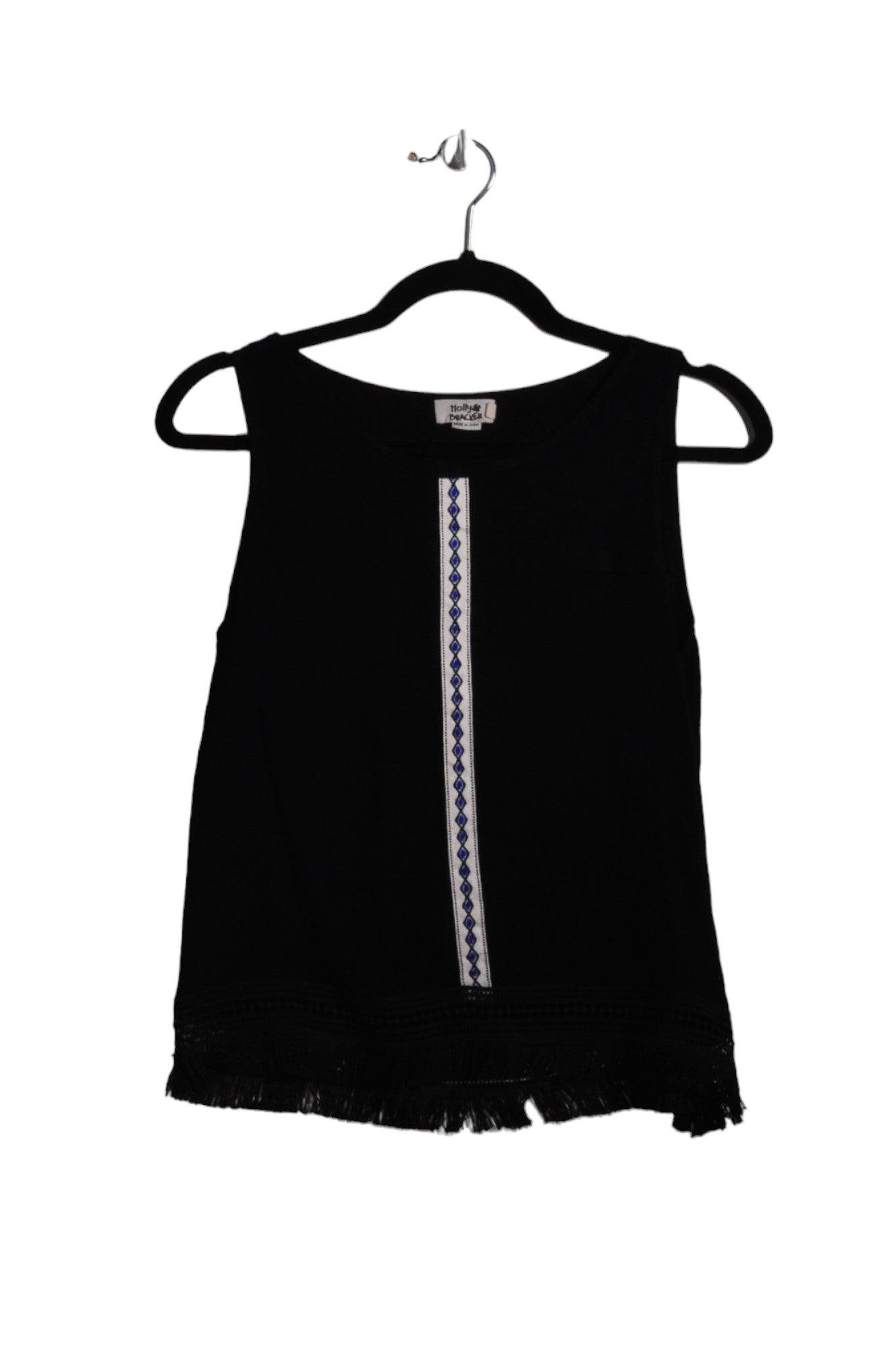 HOLLY BRACKEN Stylish Women's Regular Fit Black Blouse - Size L
