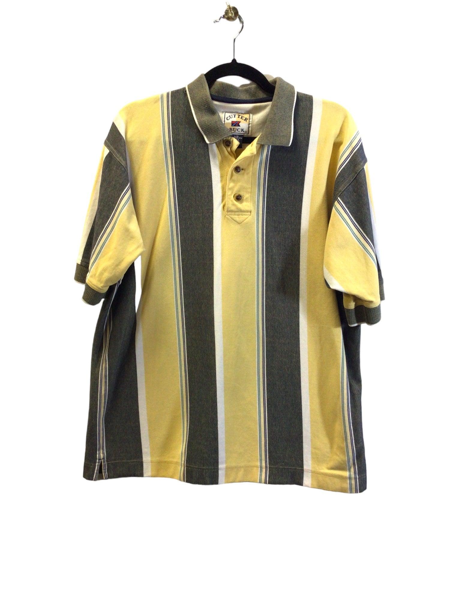 CUTTER & BUCK Men's Stylish Regular Fit Yellow T - Shirt - Size L