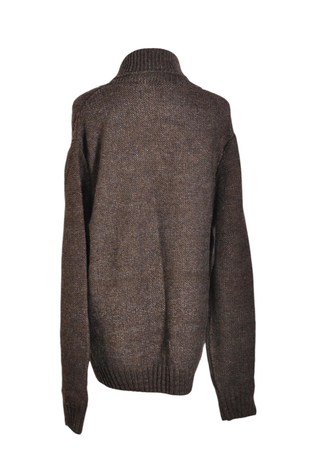 IMMAGINI Stylish Women's Brown Turtleneck Top in Regular Fit - Size L