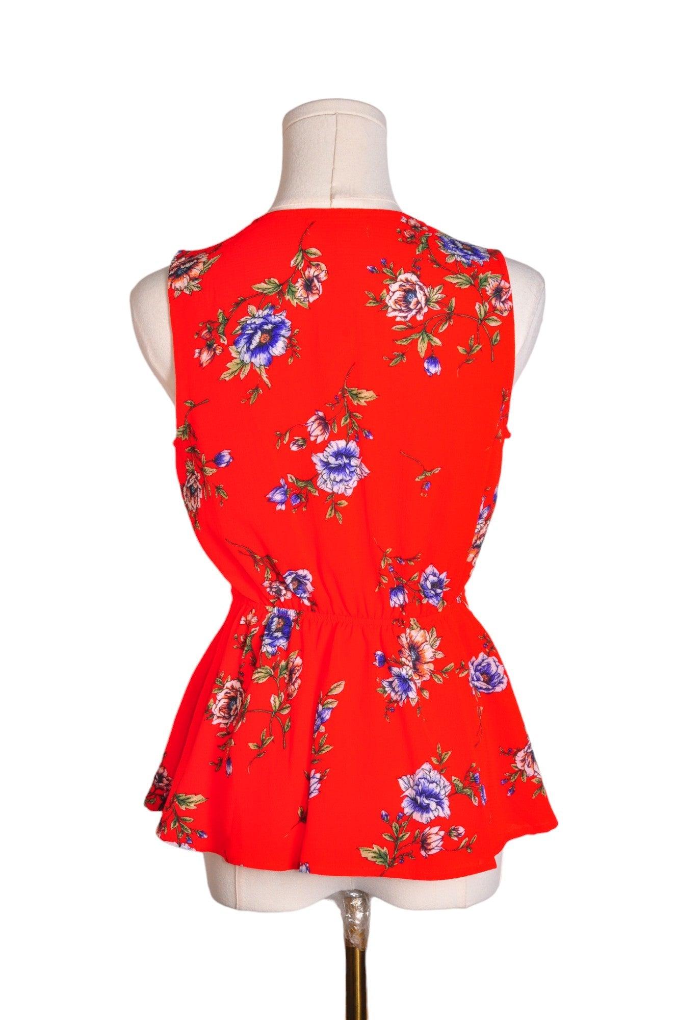 MONTEAU Stylish Red Regular - Fit Women's Blouse in Size S