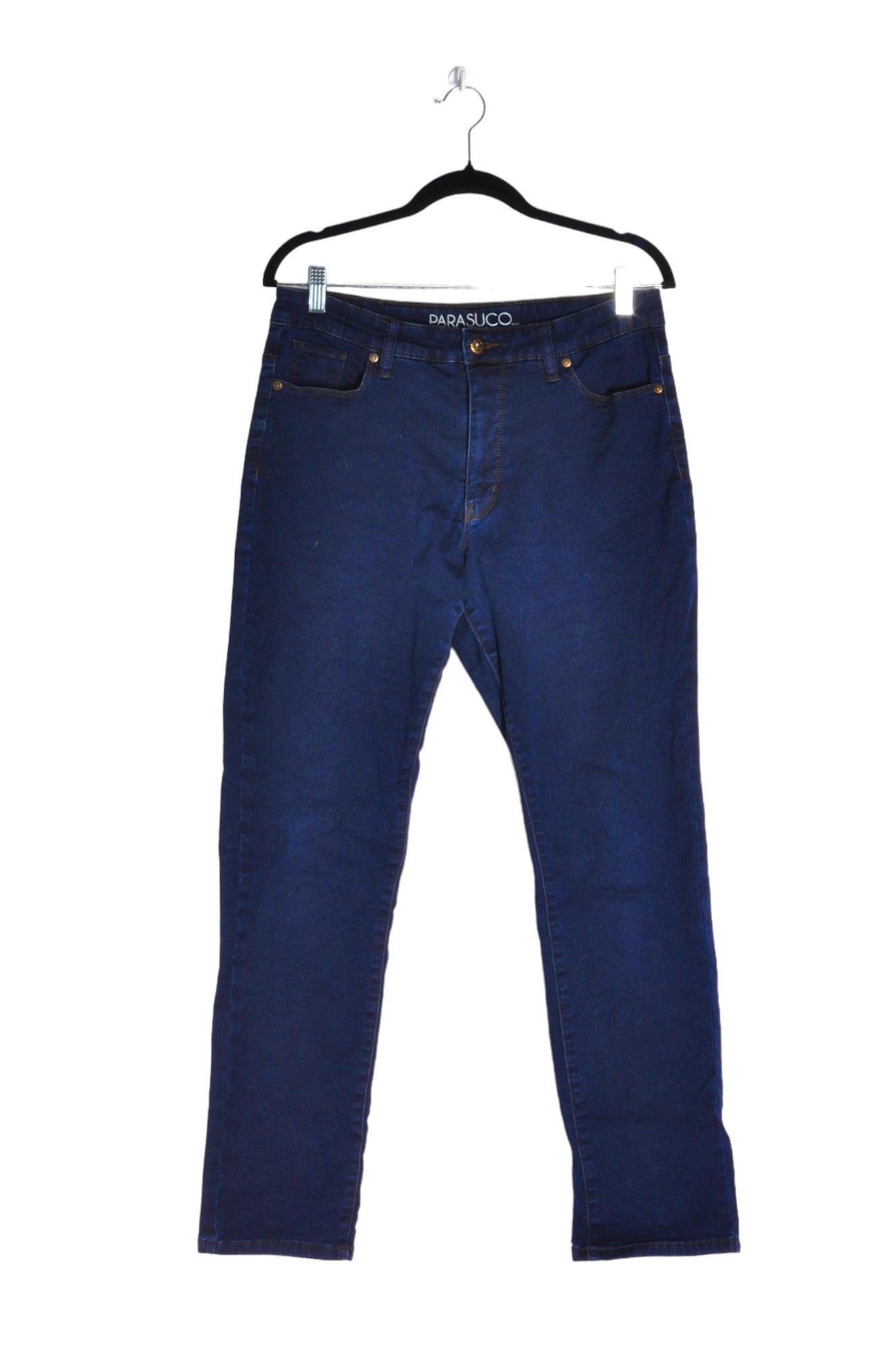 PARASUCO Stylish Women's Blue Regular Fit Straight-Legged Jeans - Size 12