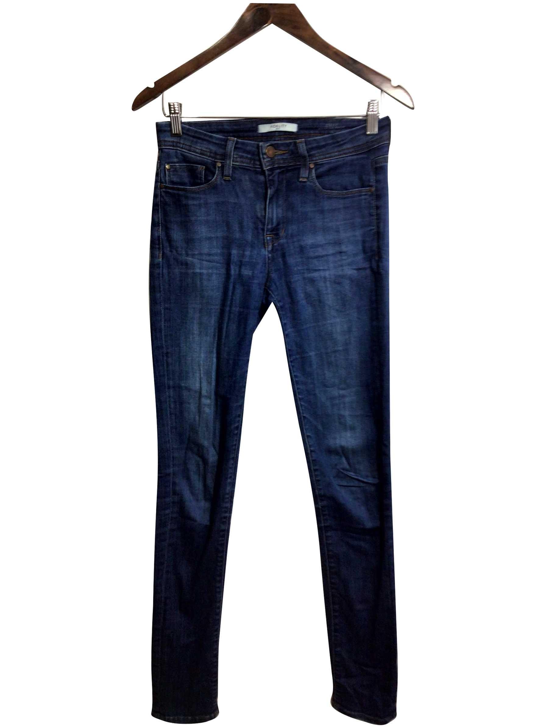 FIDELITY Blue Regular Fit Ankle-Length Straight-Legged Second-Hand Jeans Size 26