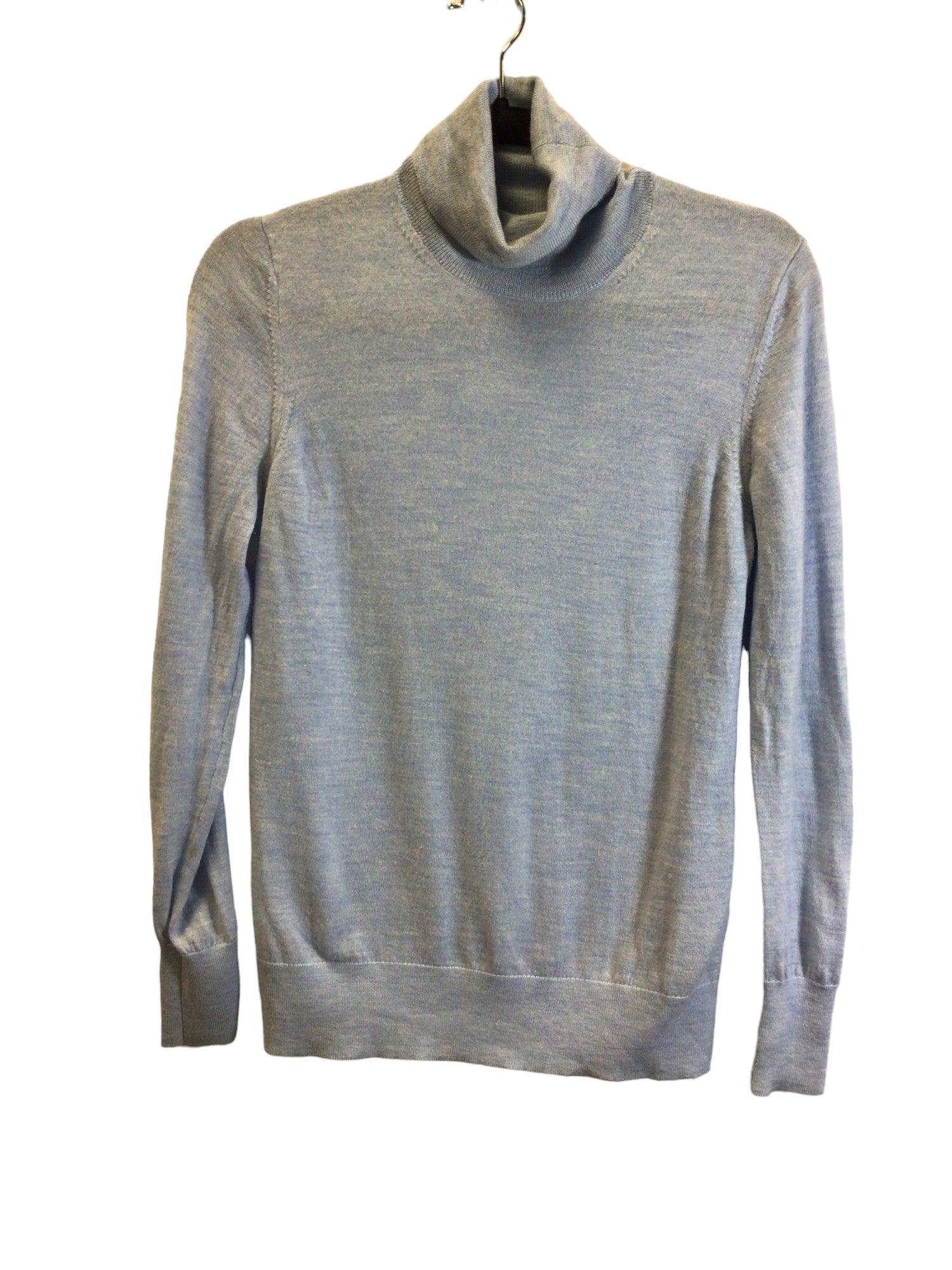BANANA REPUBLIC Stylish Women's Blue Regular Fit Turtleneck Tops - Size M