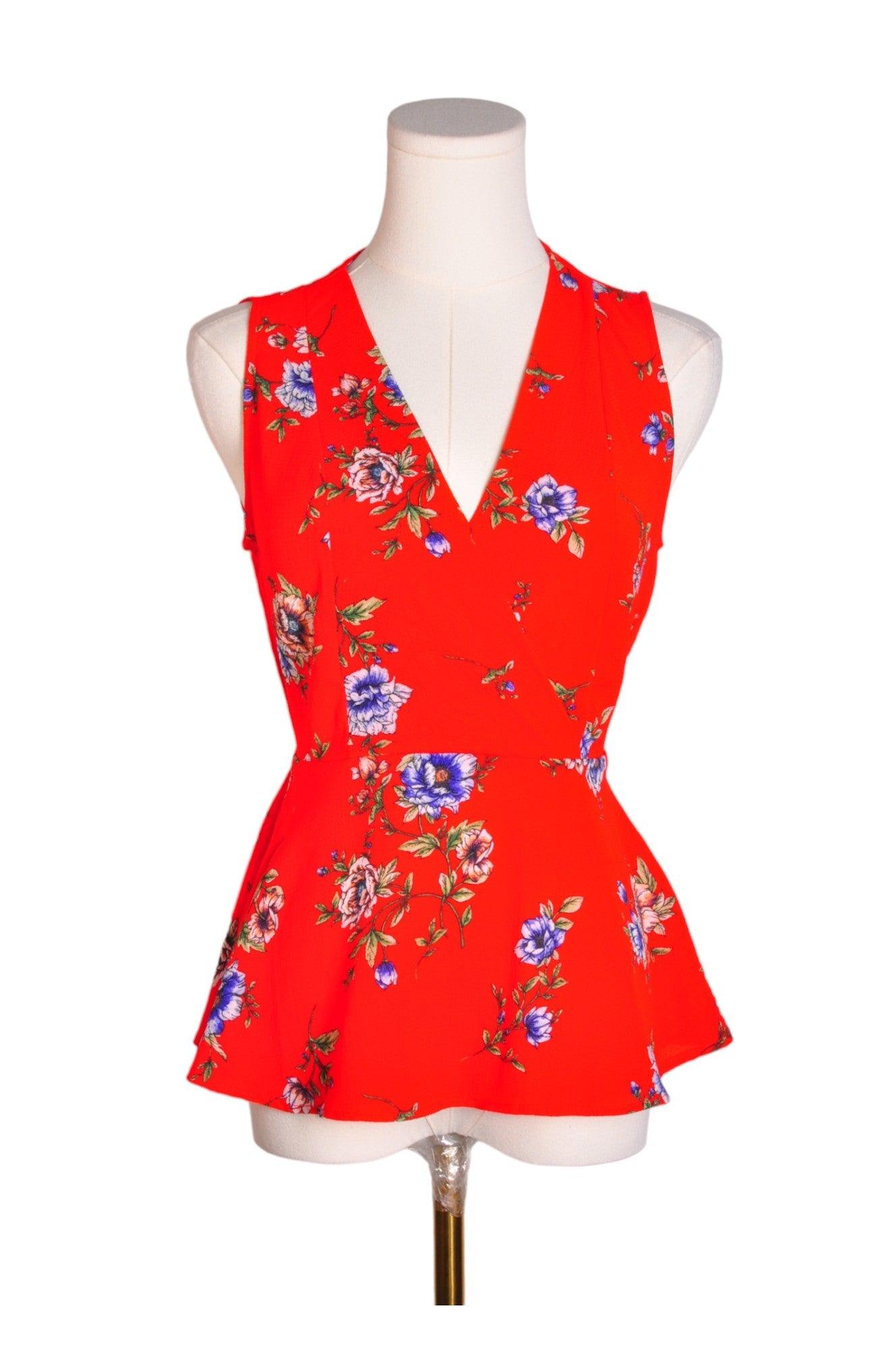 MONTEAU Stylish Red Regular - Fit Women's Blouse in Size S