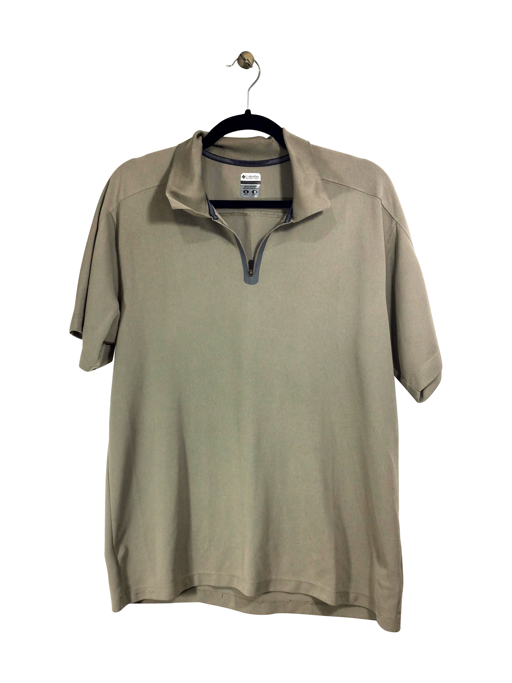 COLUMBIA Gray Regular Fit Men's Second - Hand T - shirt - Size L