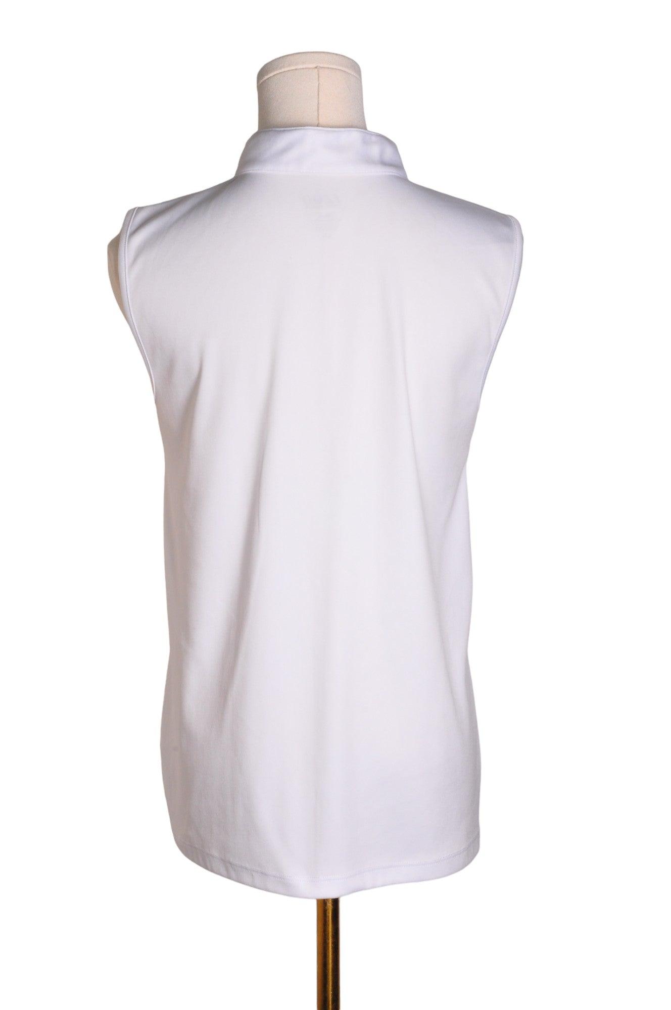 IZOD Women's White Regular Fit Sleeveless T-Shirts - Size L