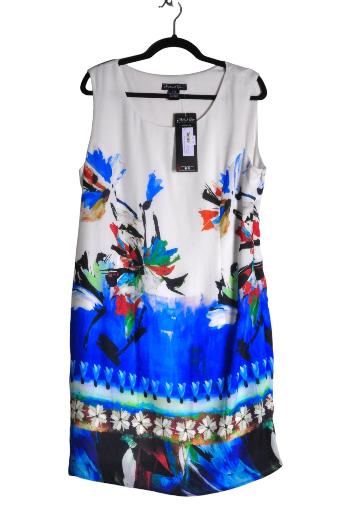 Stylish MICHAEL TYLER Women's White Regular Fit Sheath Dress - Size L