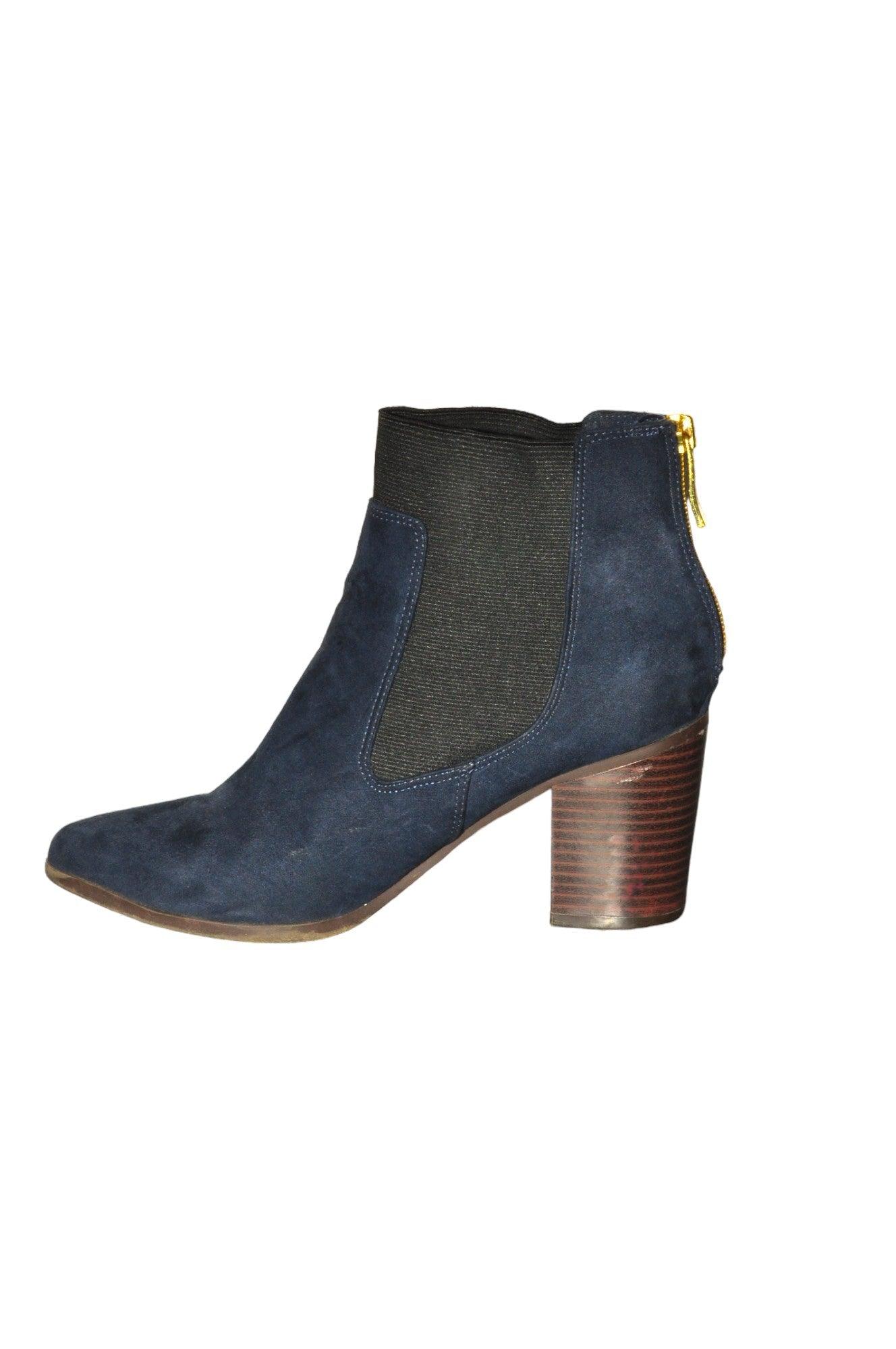 FIONI Stylish Regular-Fit Blue Women's Boots - Size 8