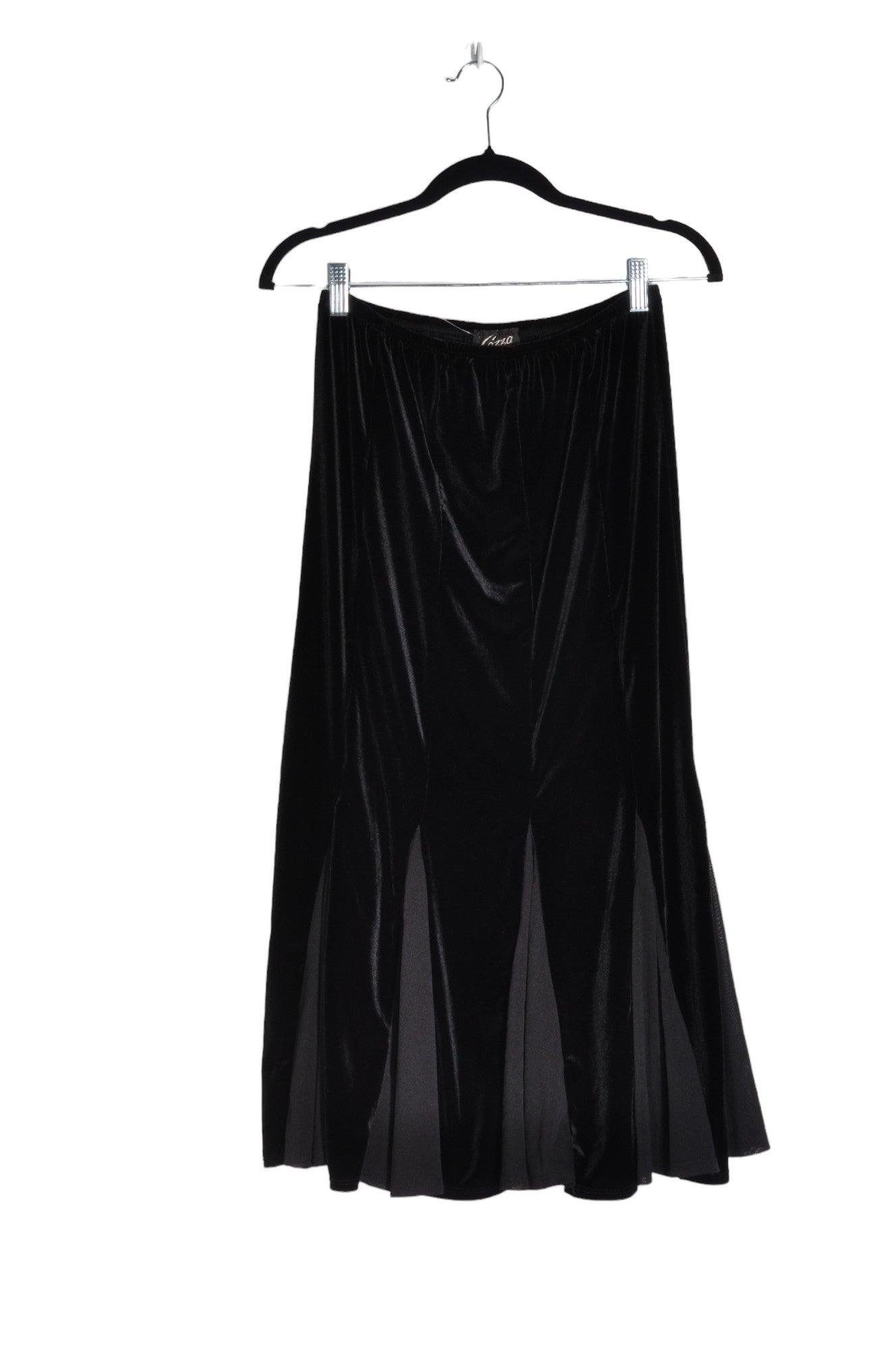 Stylish CAZZA Women's Regular Fit A-Line Black Skirt - Size 4