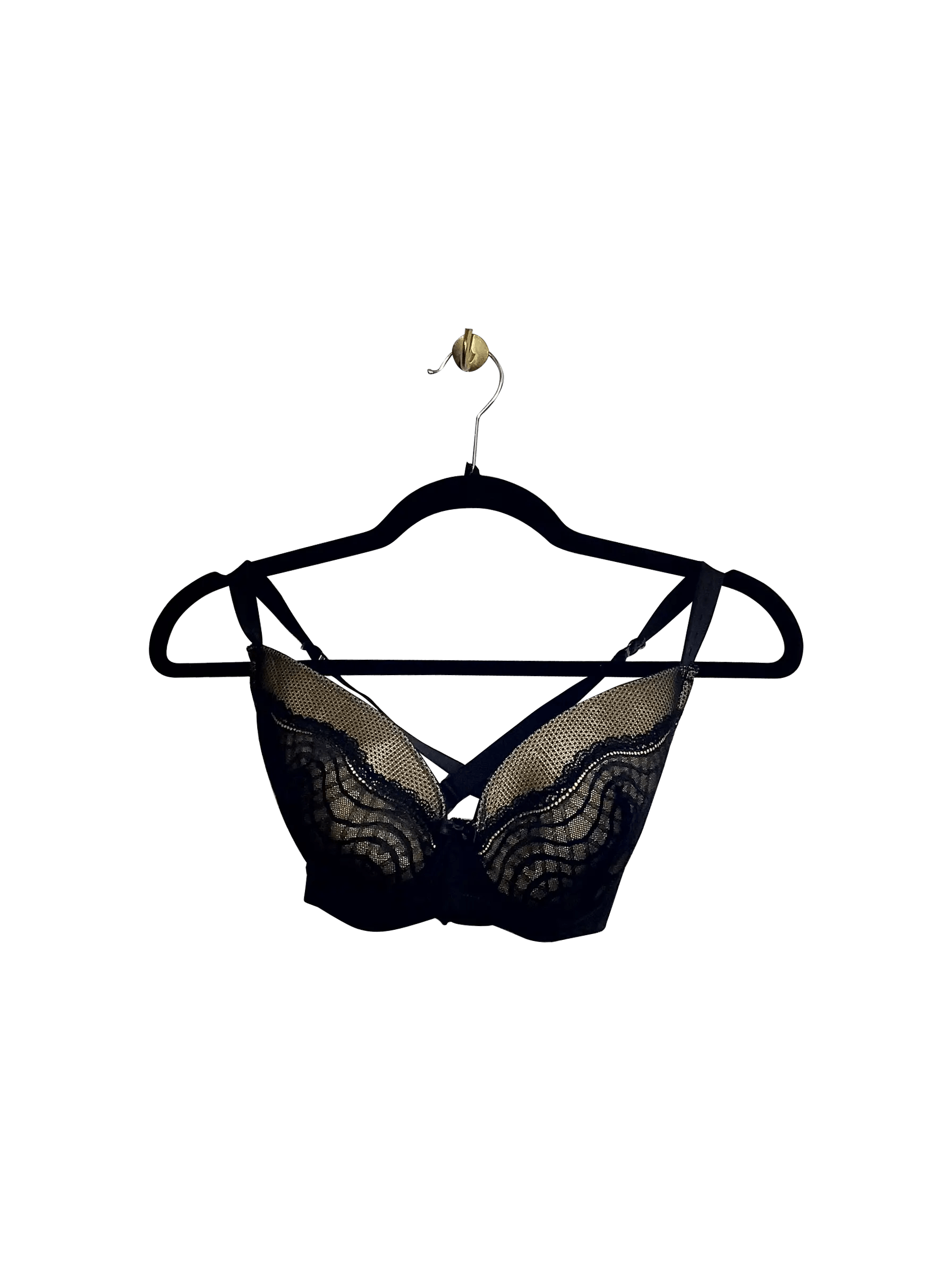 Stylish Second - hand Black CHANGE Bra in Size 30H