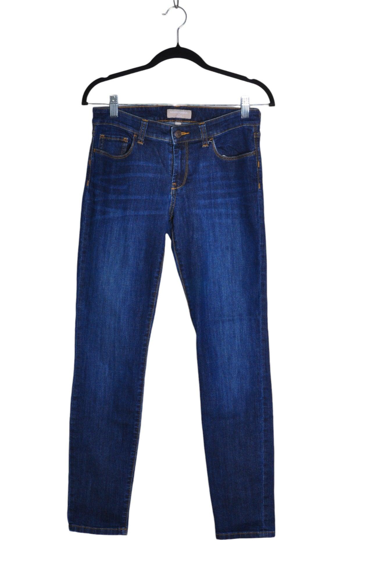 BANANA REPUBLIC Stylish Women's Blue Regular Fit Straight-Legged Jeans - Size 27