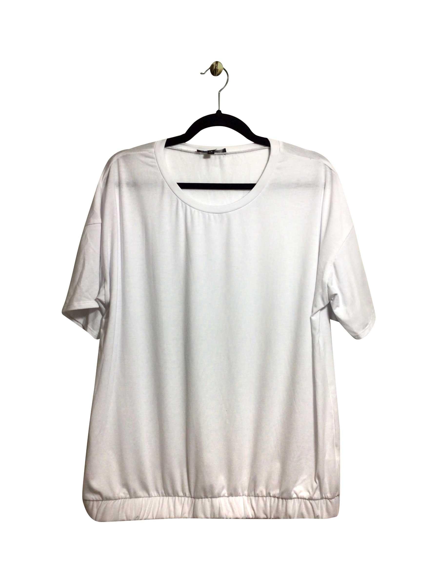 LILY MORGAN Premium White Regular Fit Second - Hand T - shirt - Size L