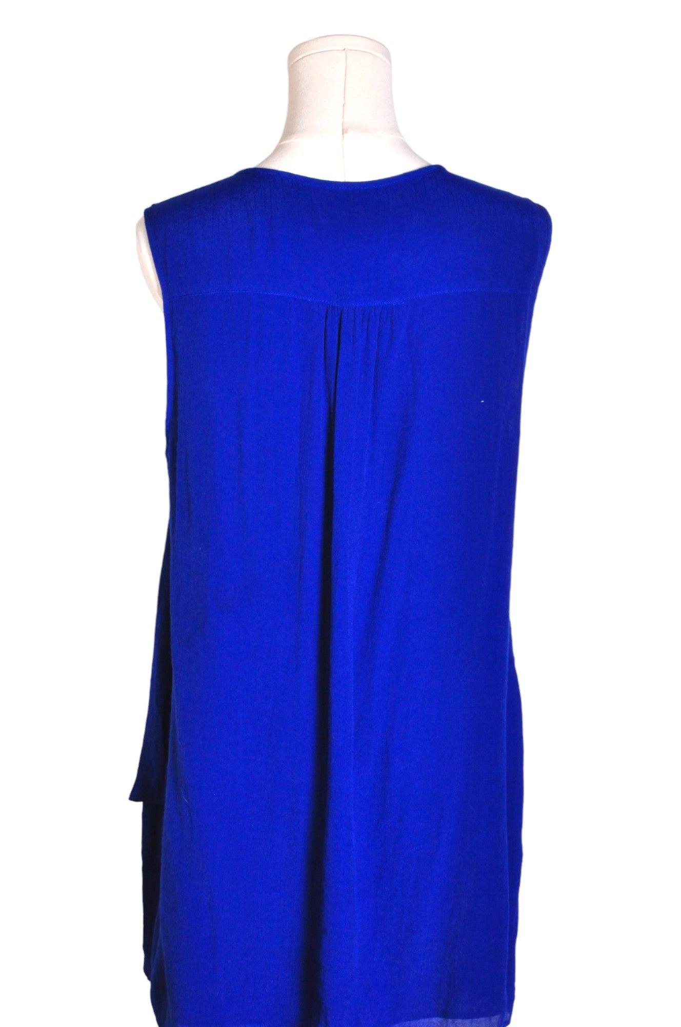 CRISTINA B Stylish Second - Hand Blue Regular - Fit Women's Blouses - Size L