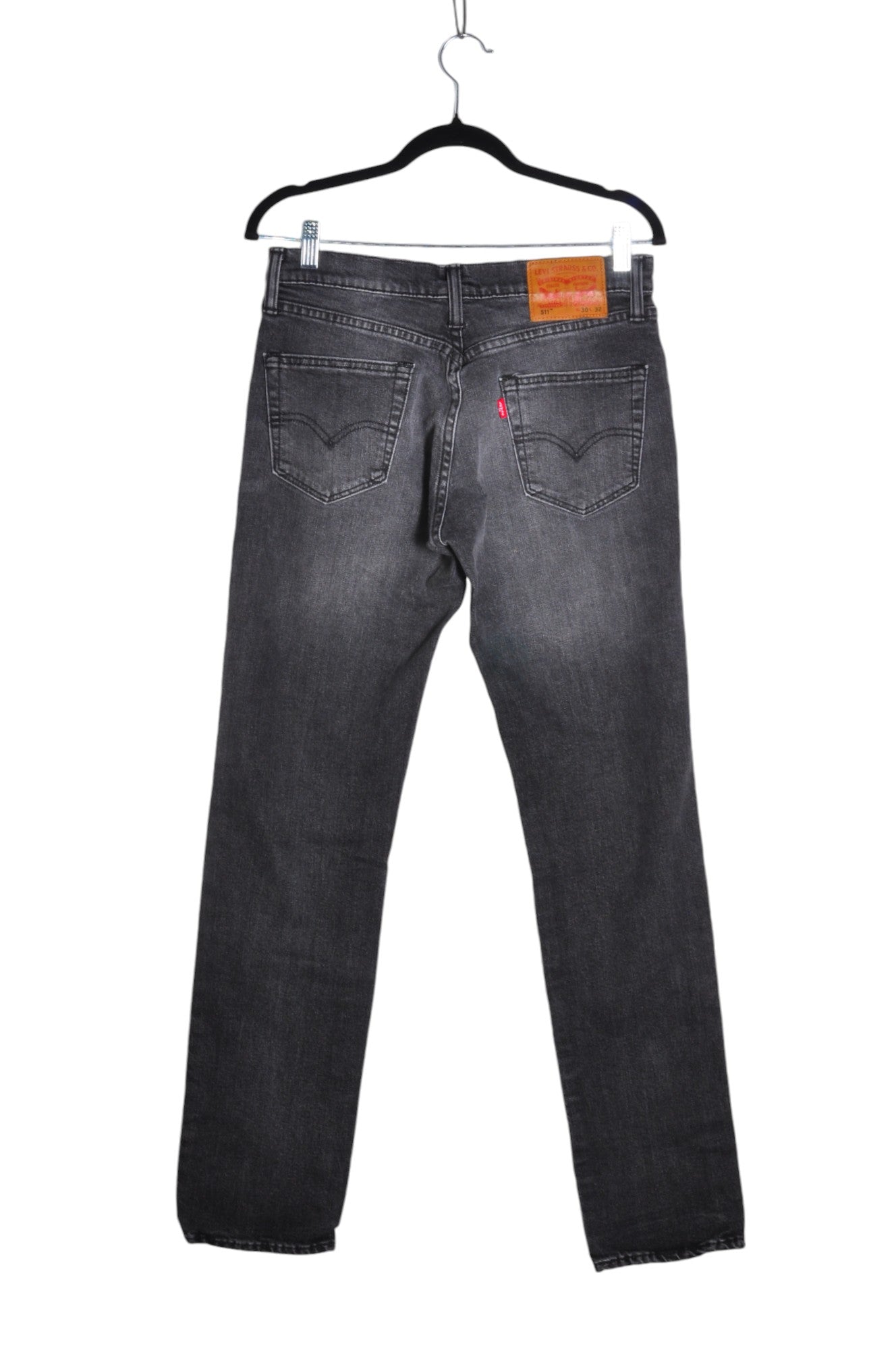 LEVI'S Stylish Second-Hand Women's Black Regular Fit Straight-Legged Jeans - Size 30x32