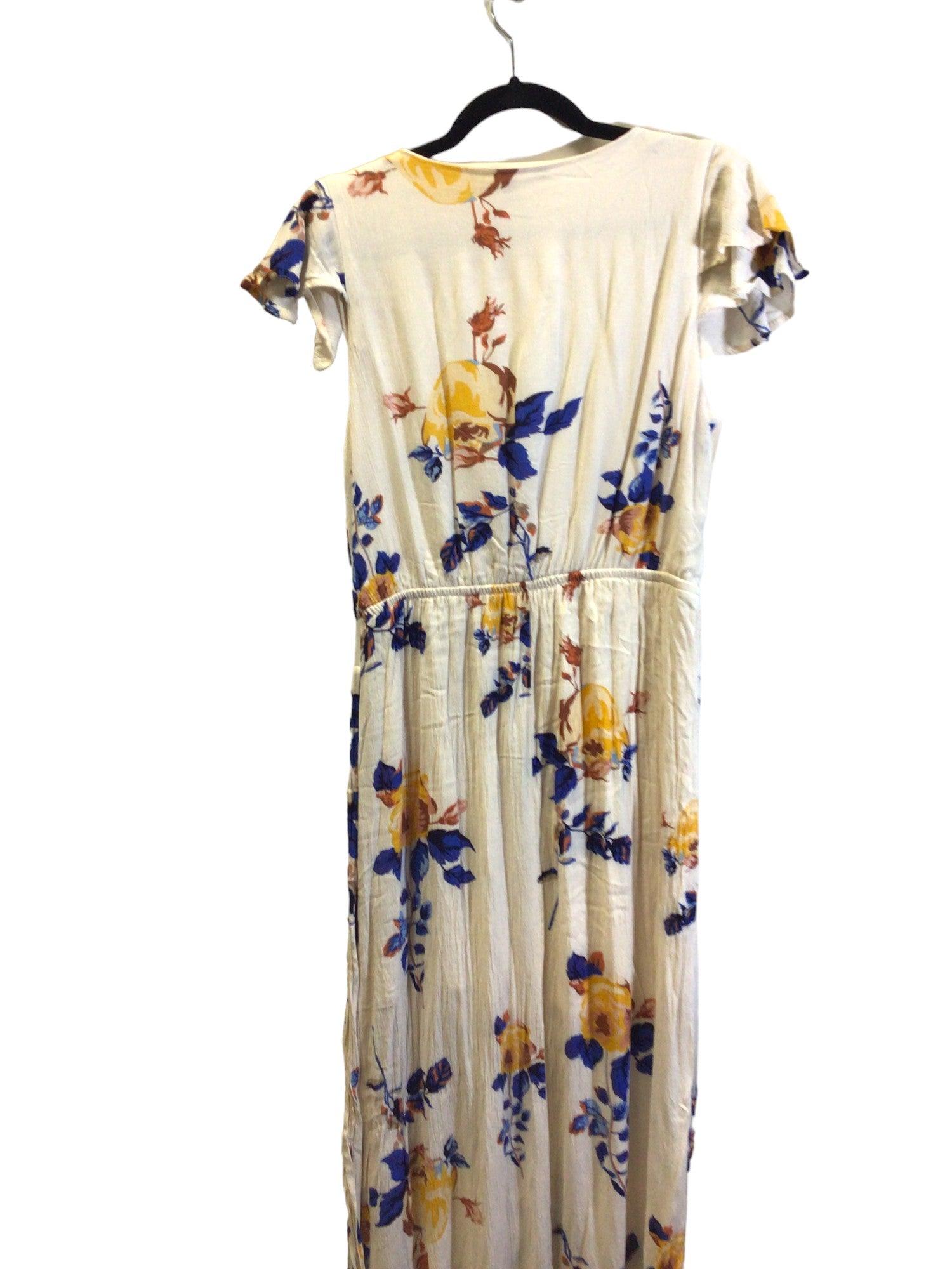 Stylish ONE CLOTHING Women's Beige Maxi Dress in Regular Fit - Size L