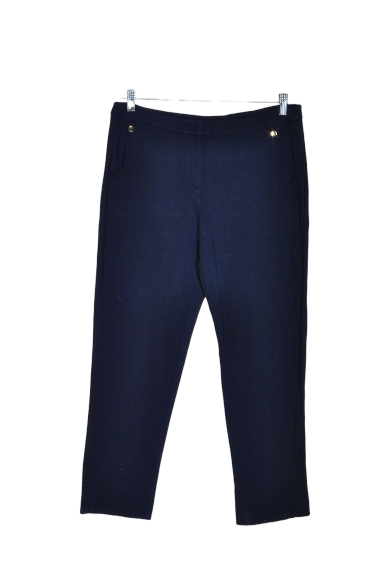 OLSEN Stylish Blue Regular Fit Women's Work Pants - Size 12